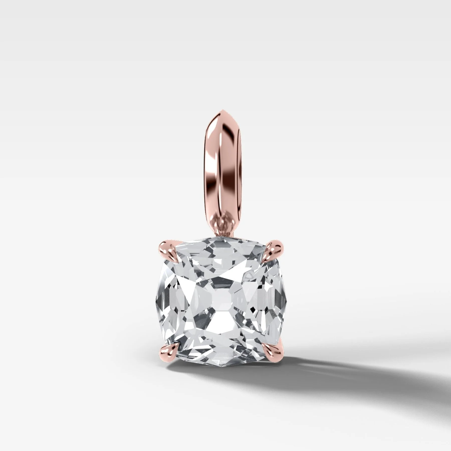 Classic Old Mine Attachable Diamond Pendant - Image 4