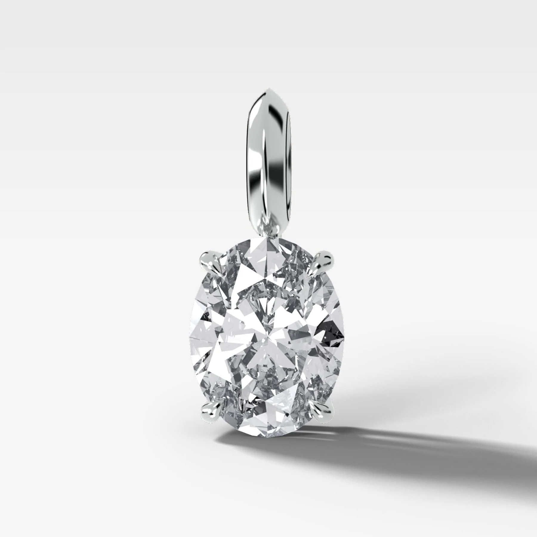 Classic Oval Attachable Diamond Pendant - Image 3