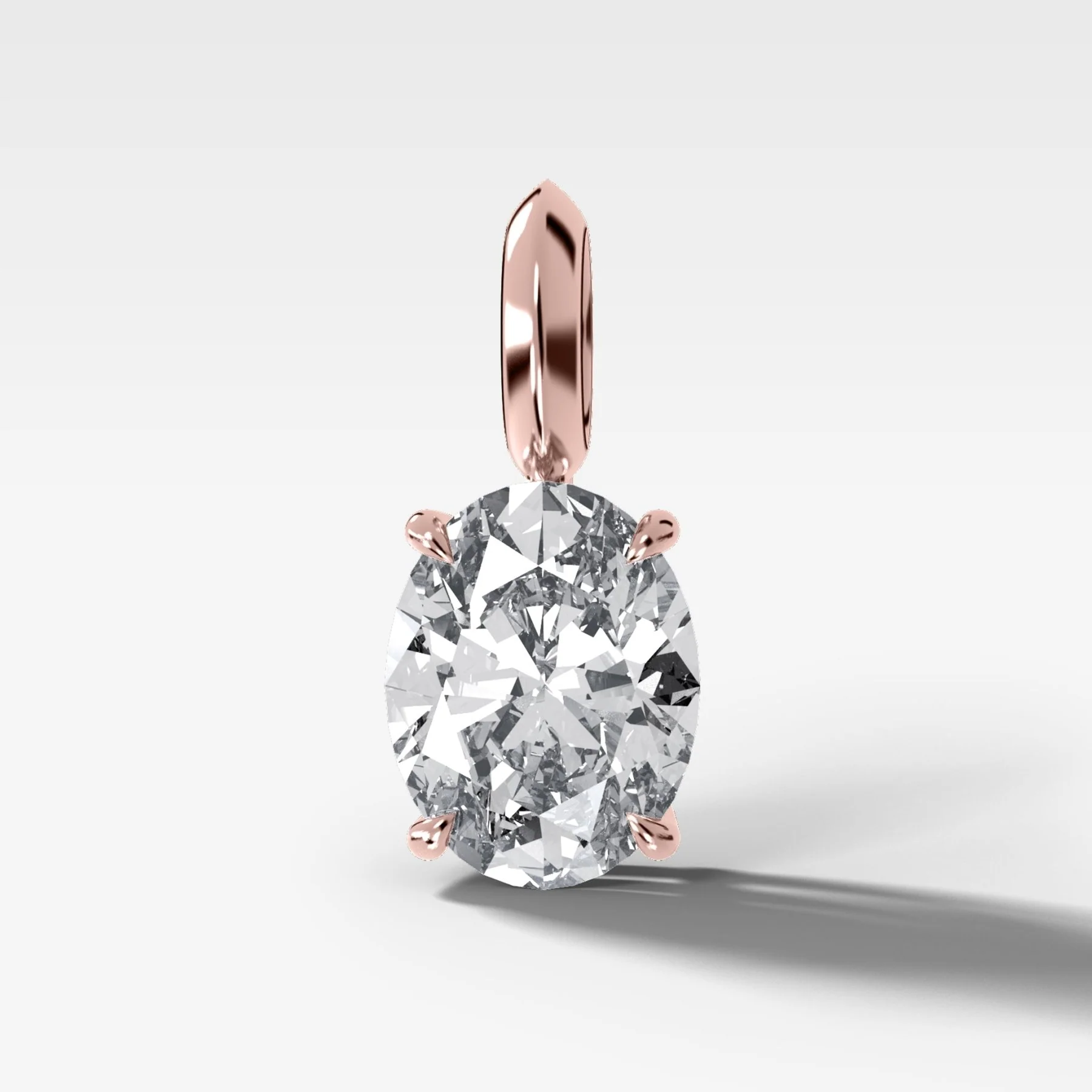 Classic Oval Attachable Diamond Pendant - Image 4