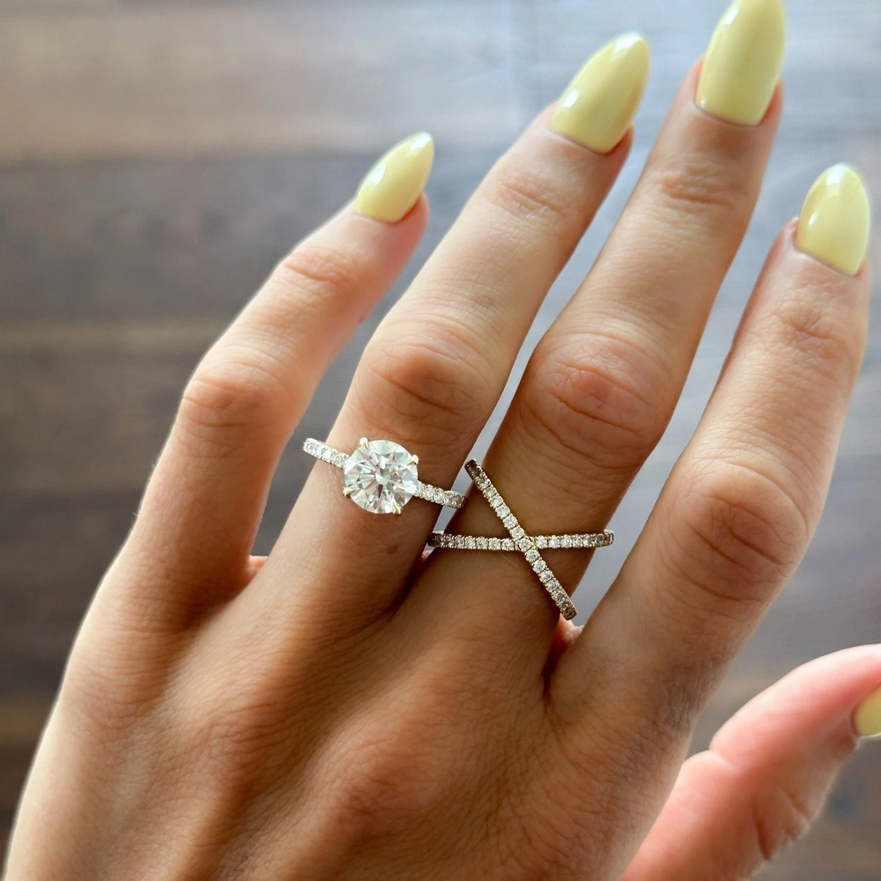 Pavé X Diamond band - Image 2