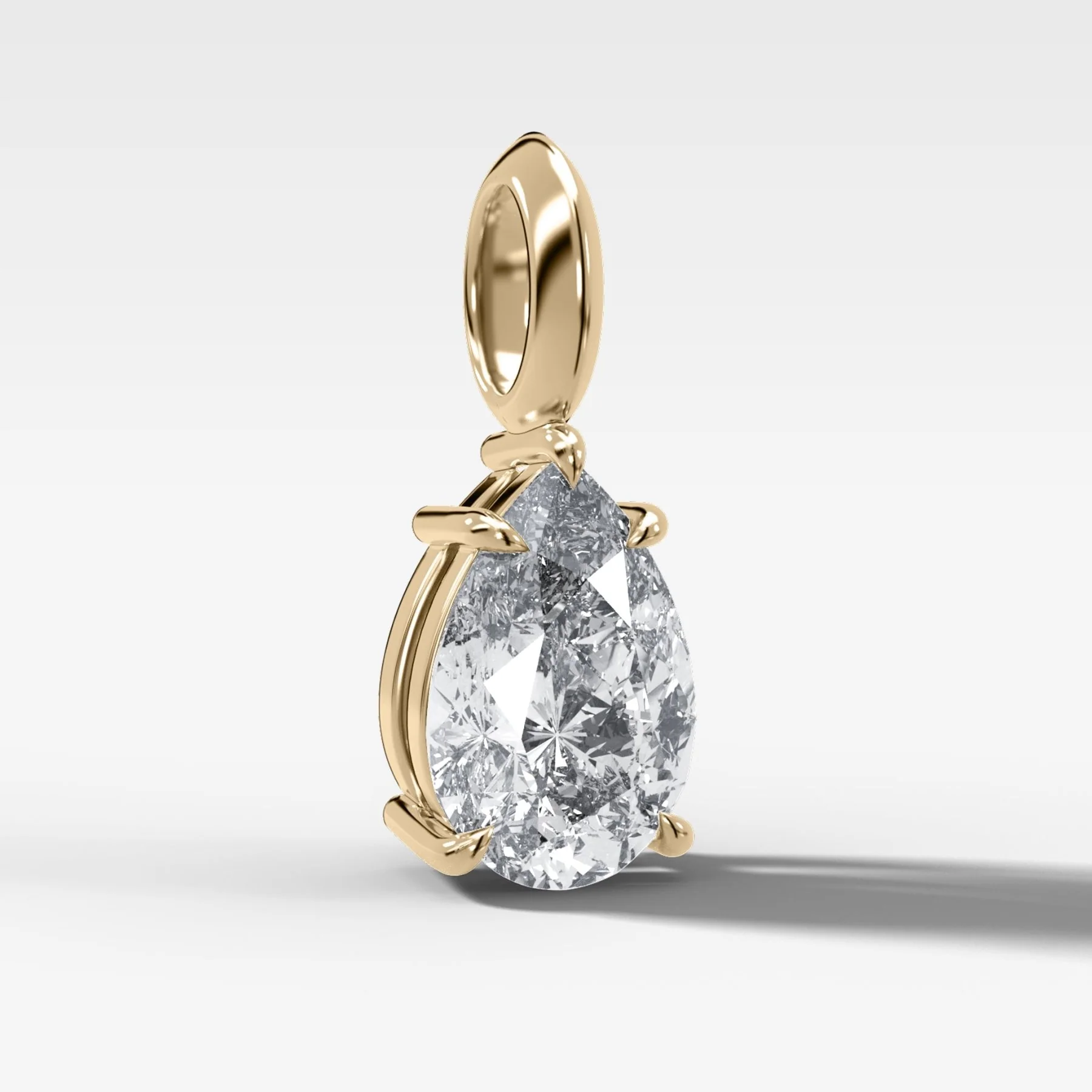 Classic Pear Attachable Diamond Pendant - Image 2