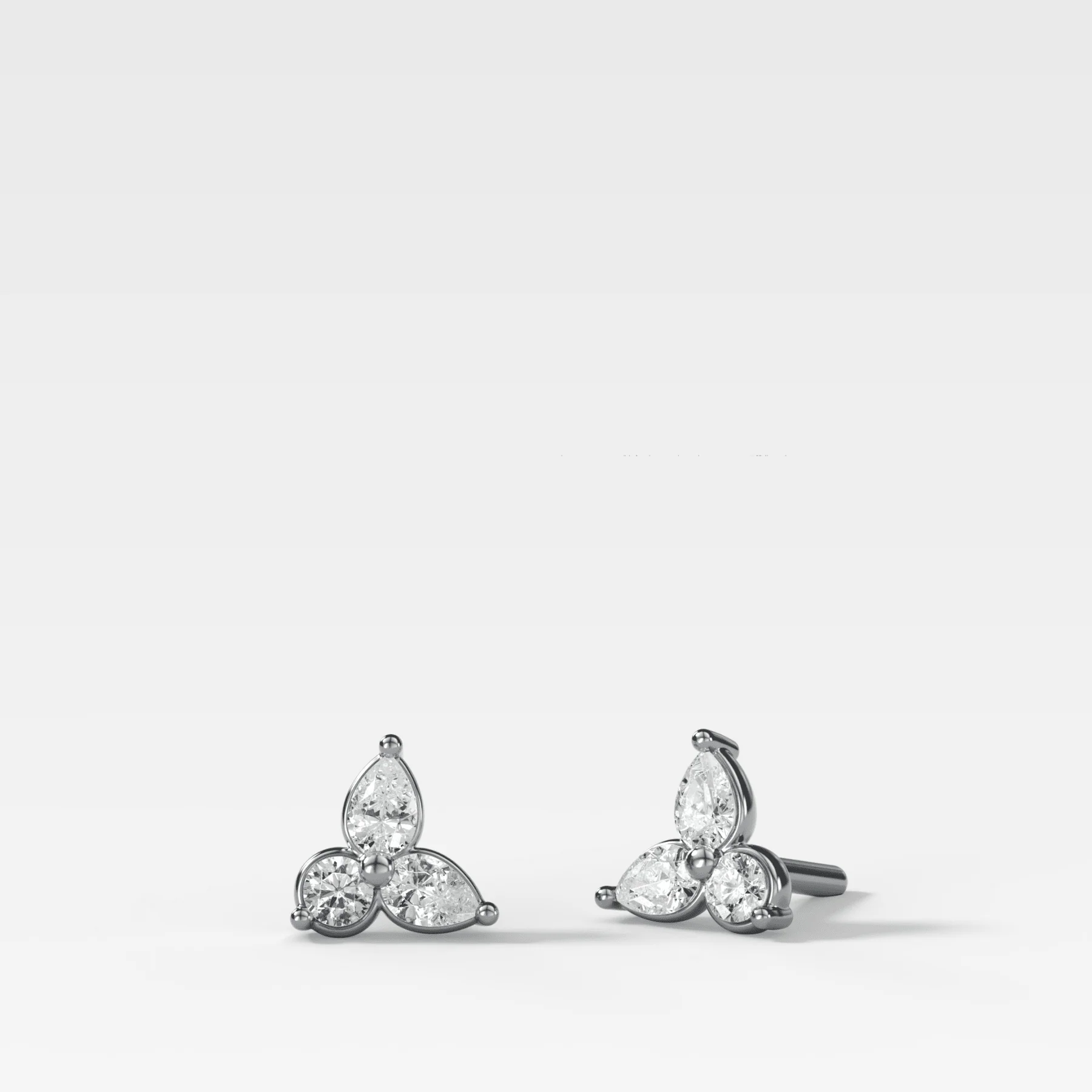 Pear Cluster Diamond Earrings - Image 2