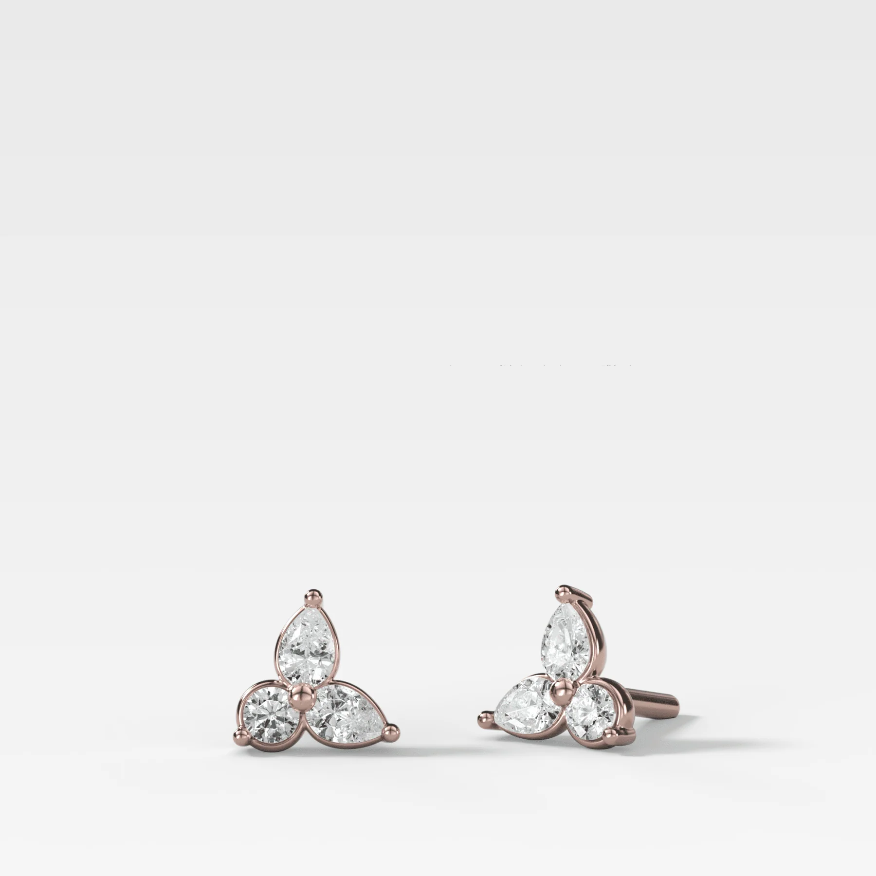 Pear Cluster Diamond Earrings - Image 3