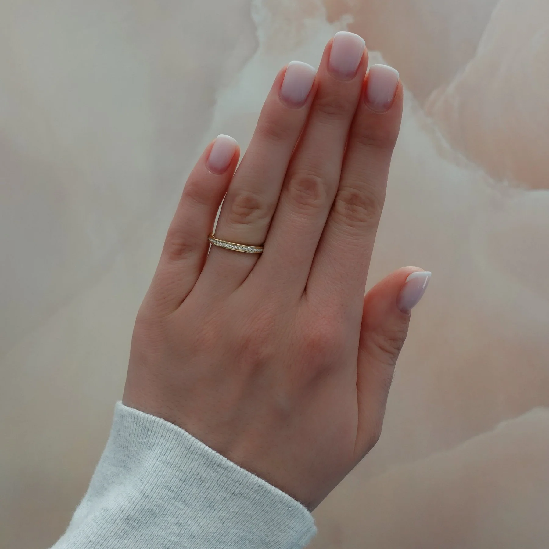 Petite Channel Set Wedding Band - Image 2