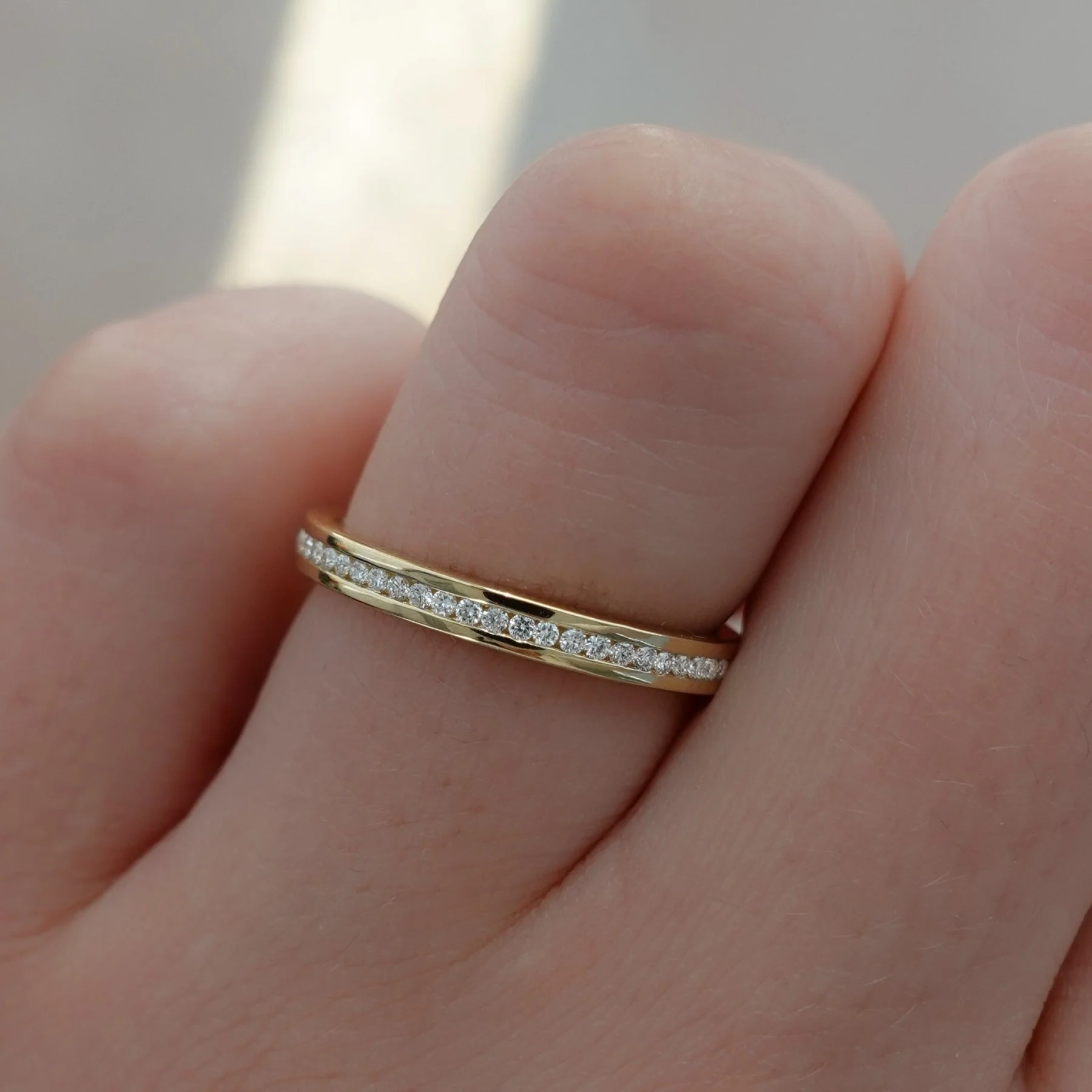 Petite Channel Set Wedding Band - Image 6