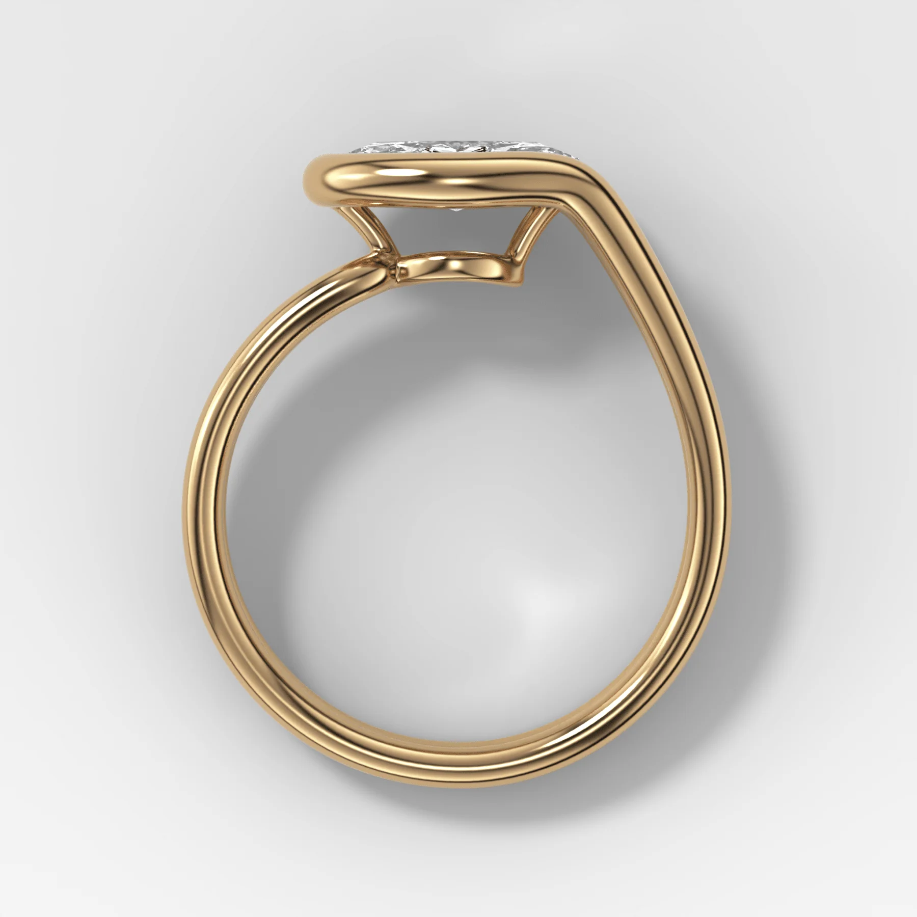 Petite Lasso Band with Marquise Cut Diamond - Image 2