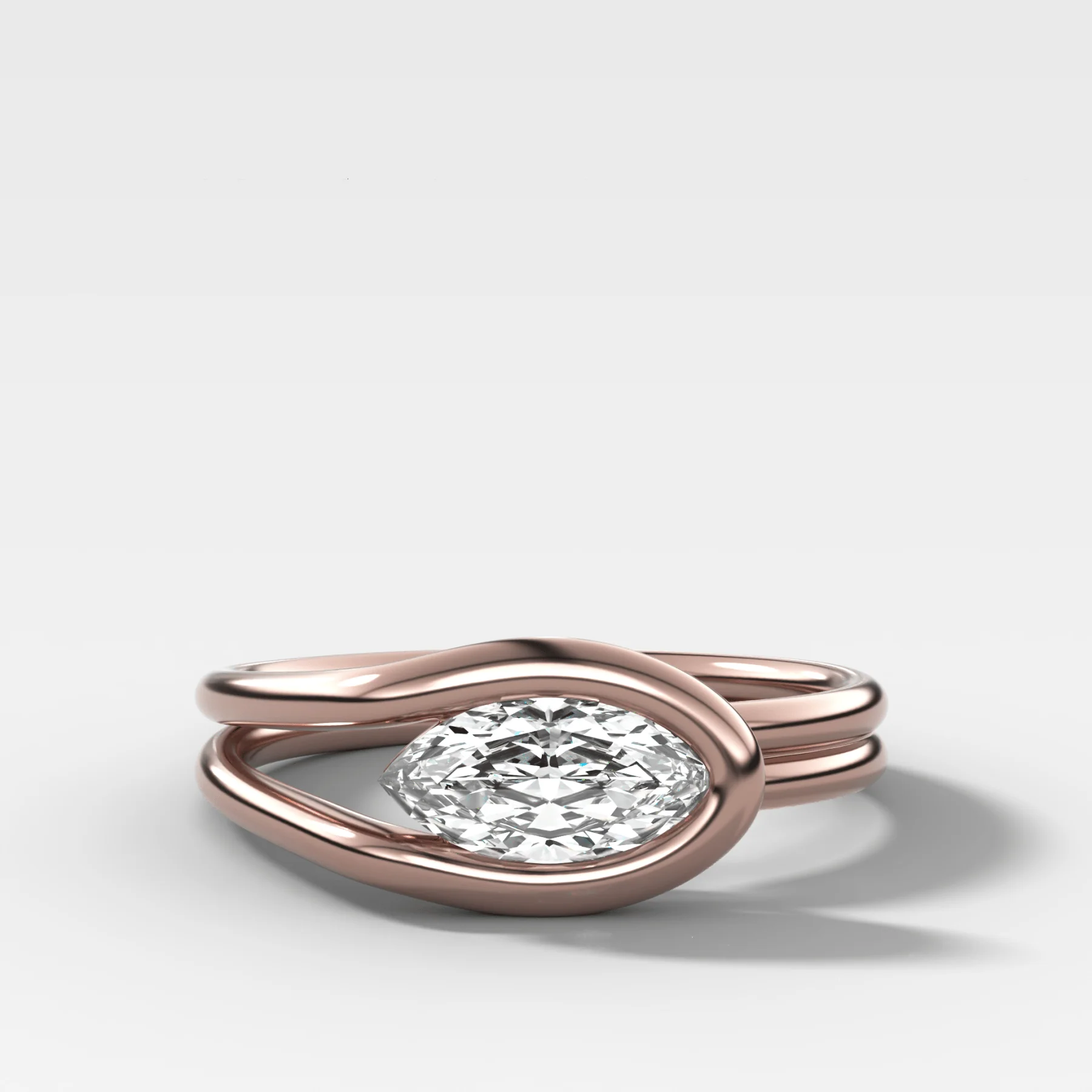 Petite Lasso Band with Marquise Cut Diamond - Image 4