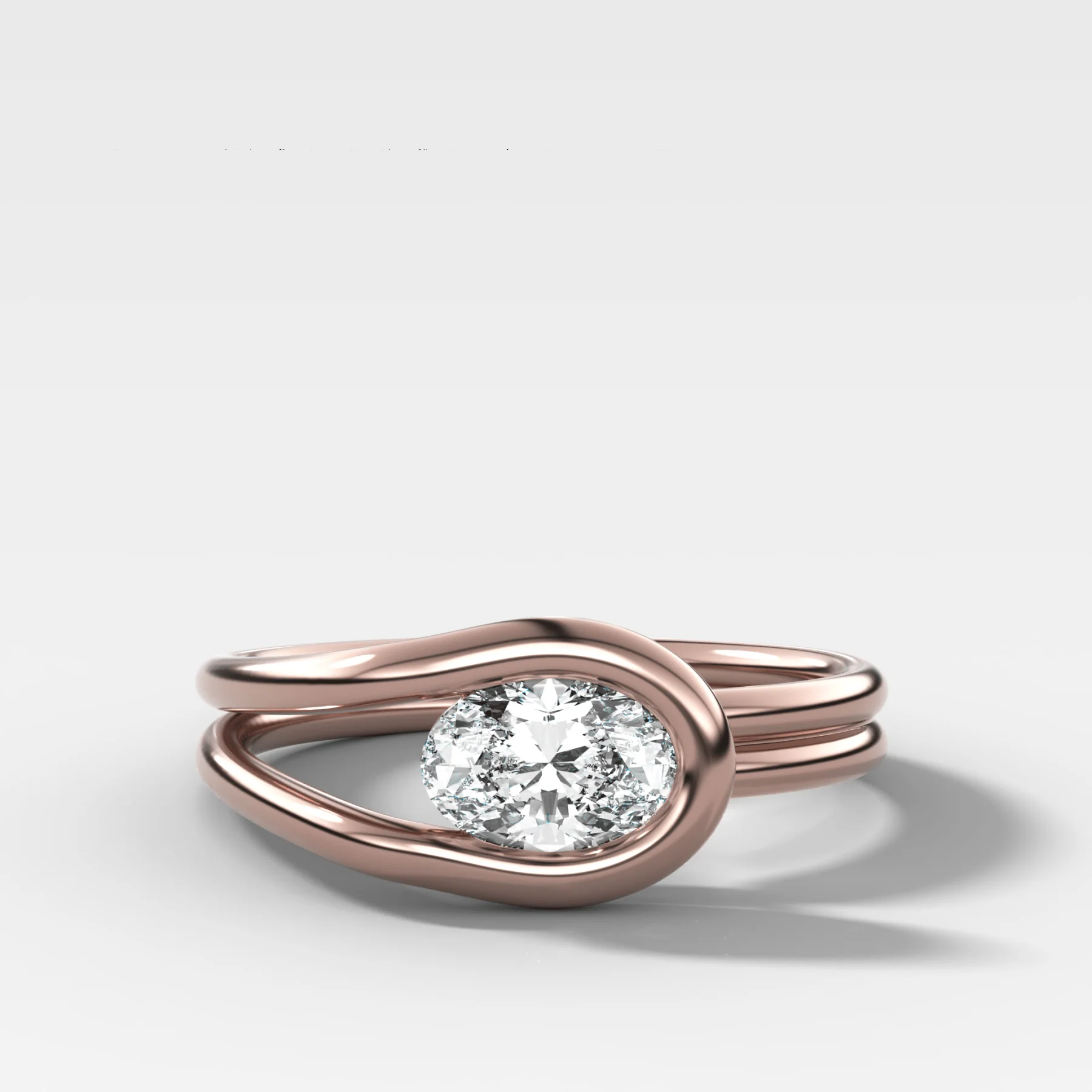 Petite Lasso Band with Oval Cut Diamond - Image 4