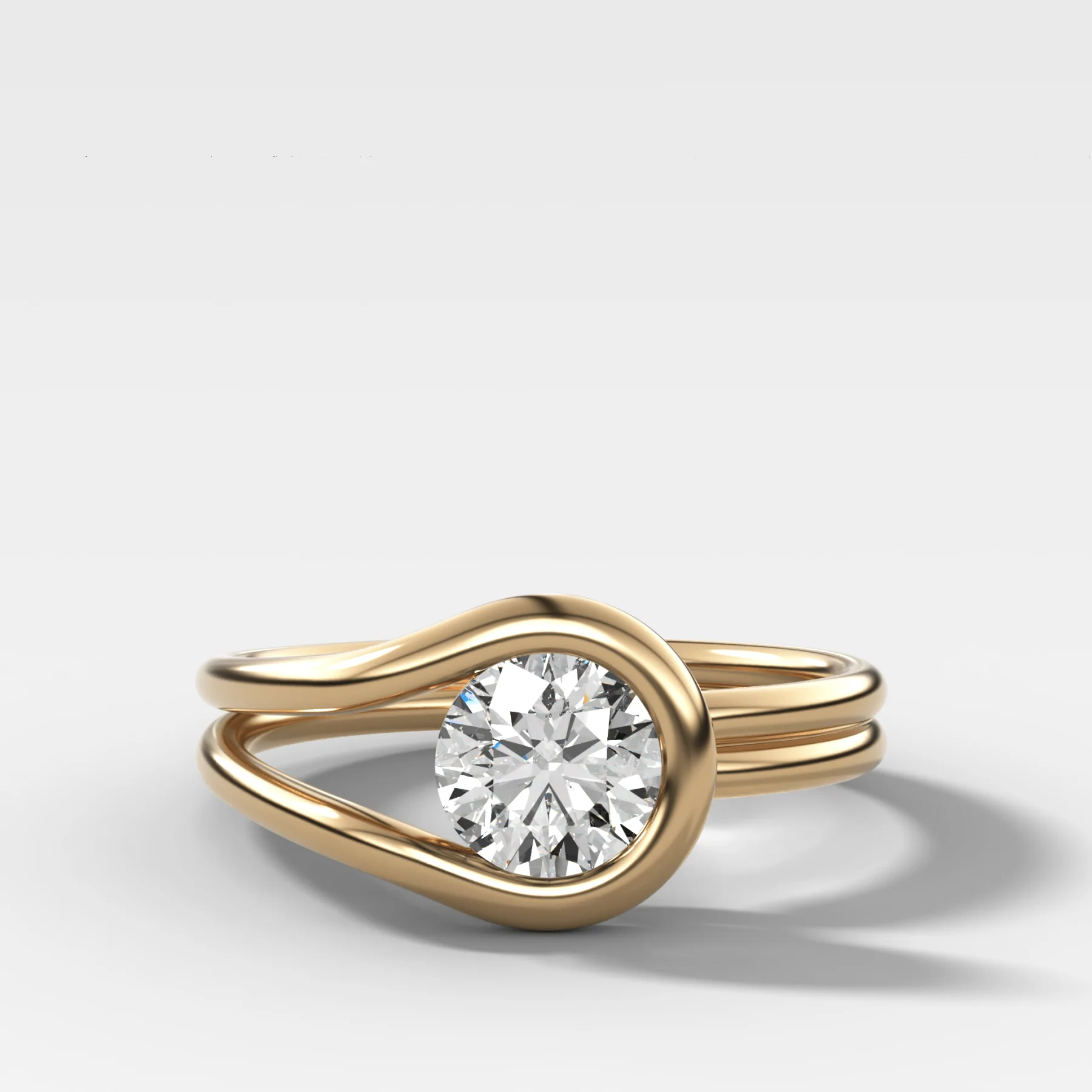 Petite Lasso Band with Round Cut Diamond