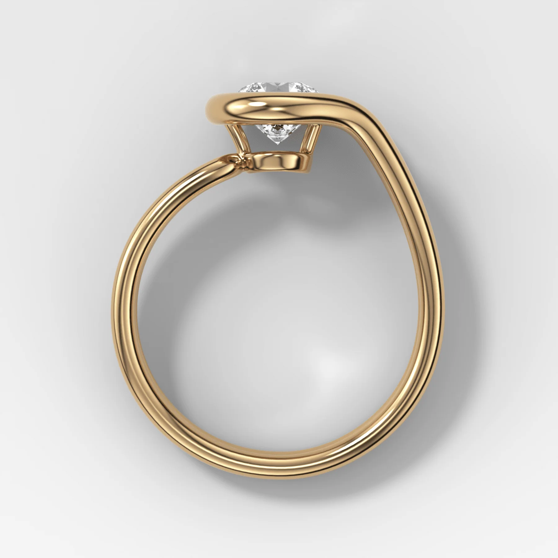 Petite Lasso Band with Round Cut Diamond - Image 2