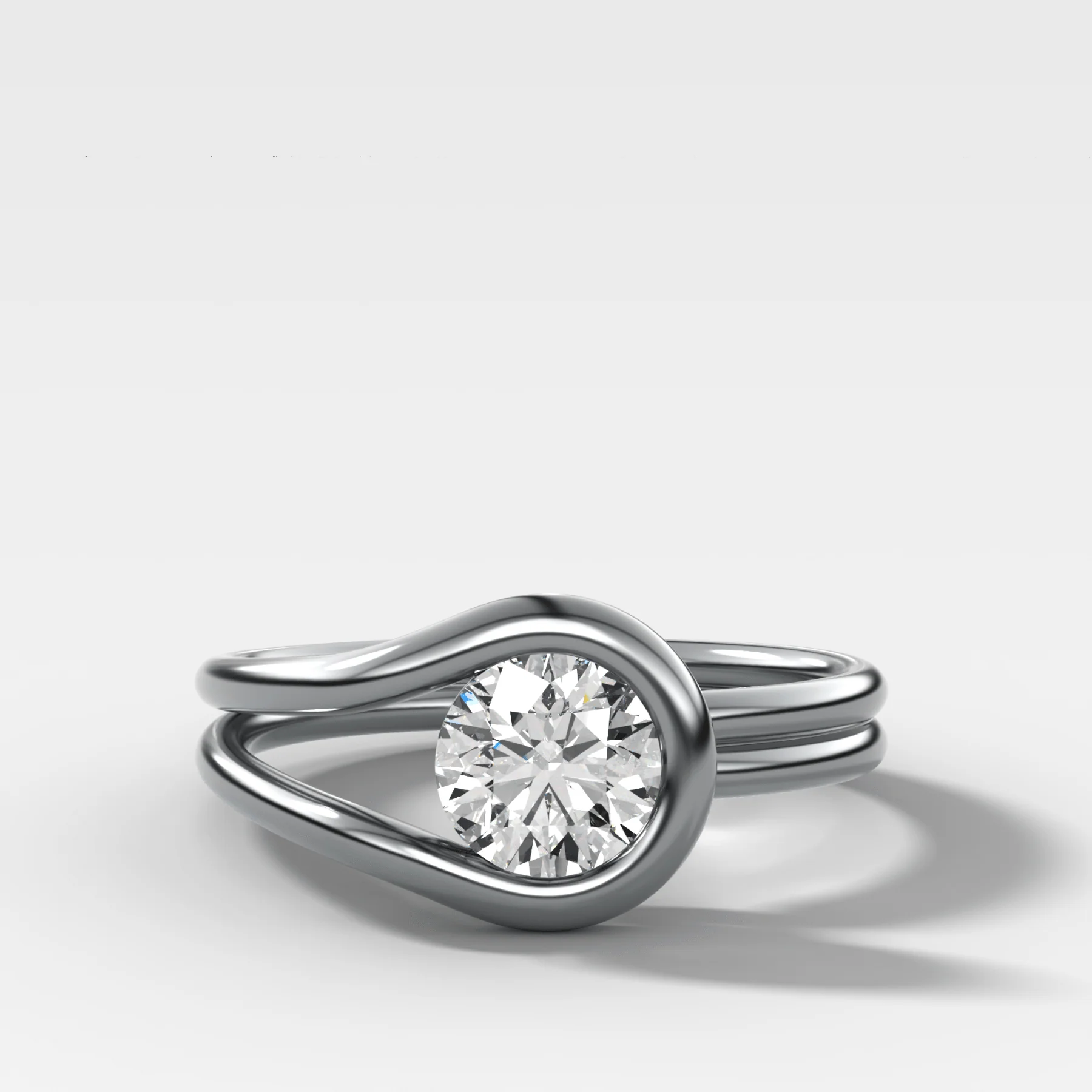 Petite Lasso Band with Round Cut Diamond - Image 3