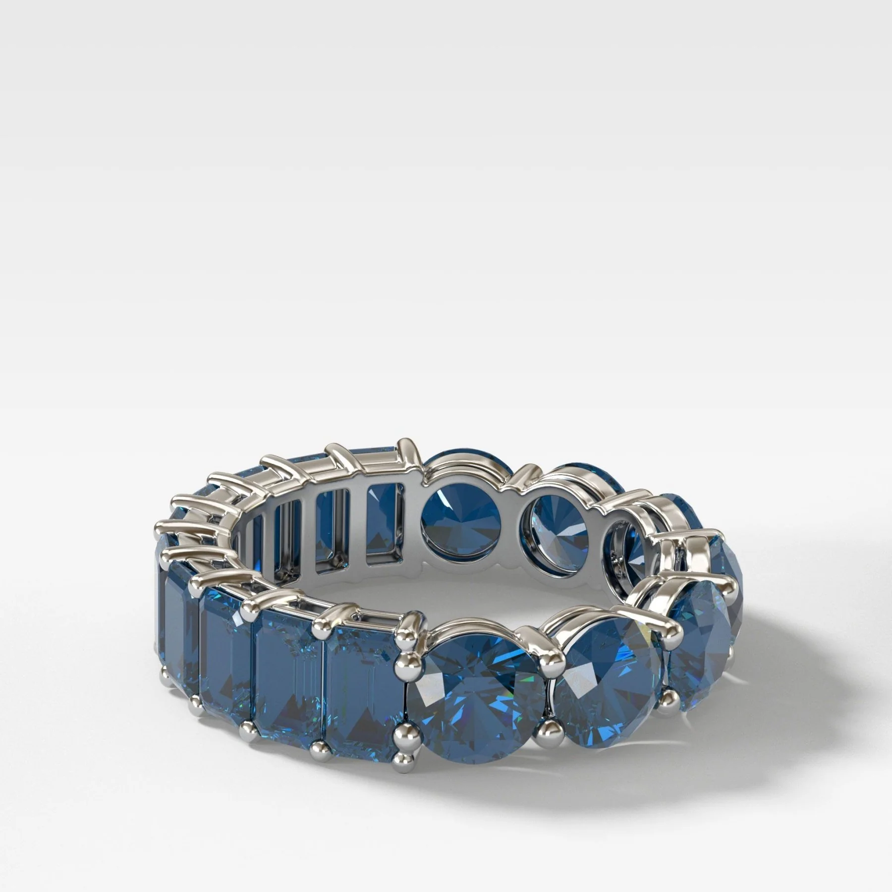 Reversible Blue Sapphire Eternity Band - Image 2