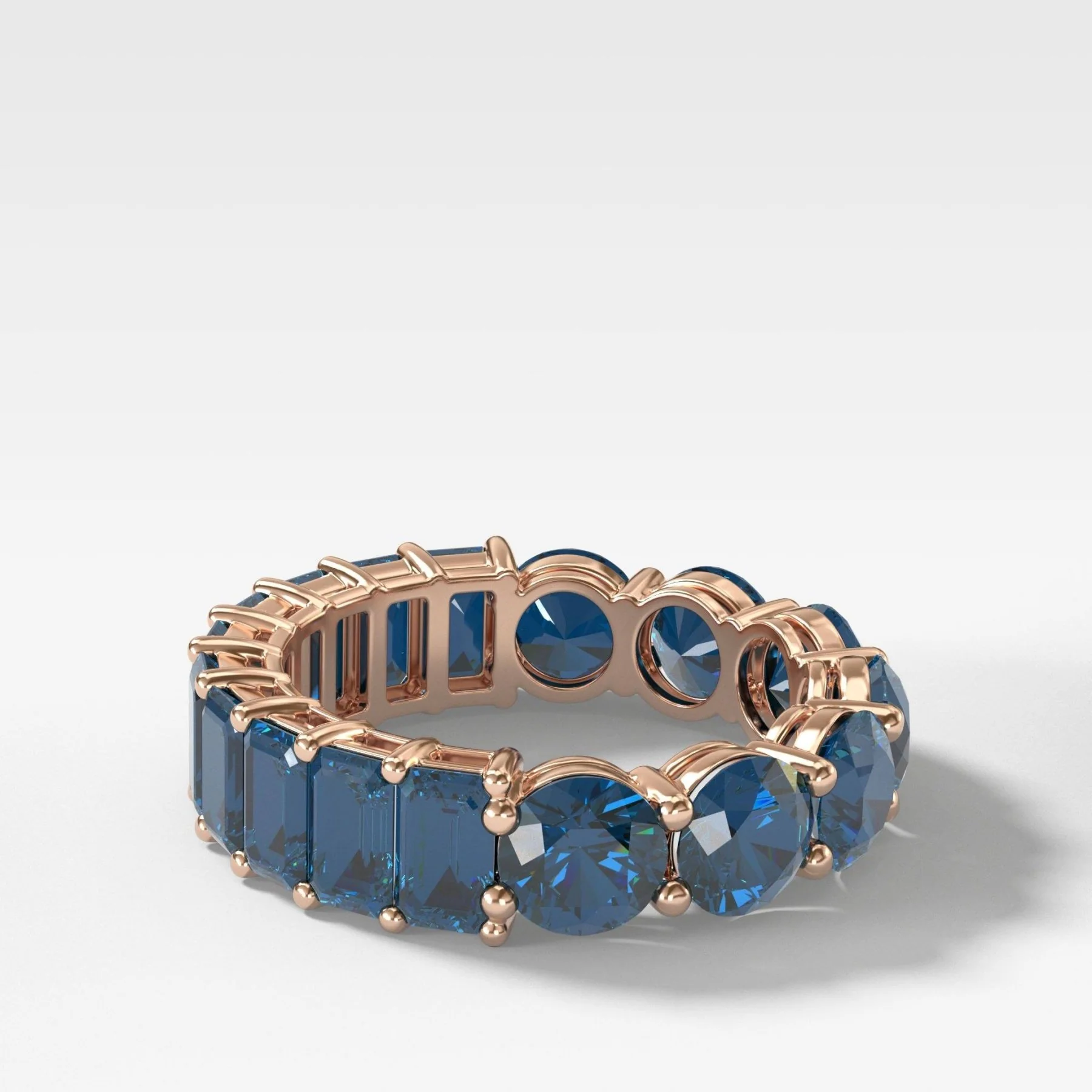 Reversible Blue Sapphire Eternity Band - Image 3