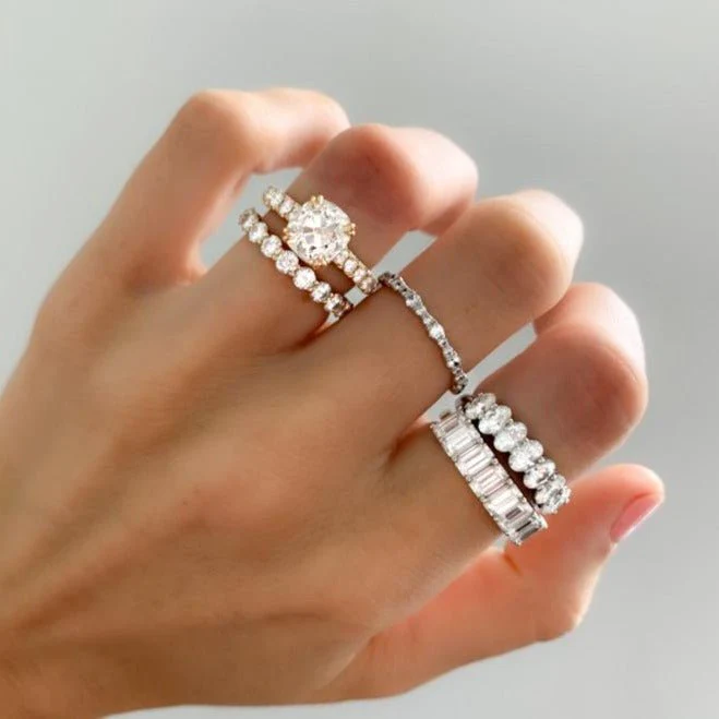 Pavé Ripple Eternity Band - Image 5