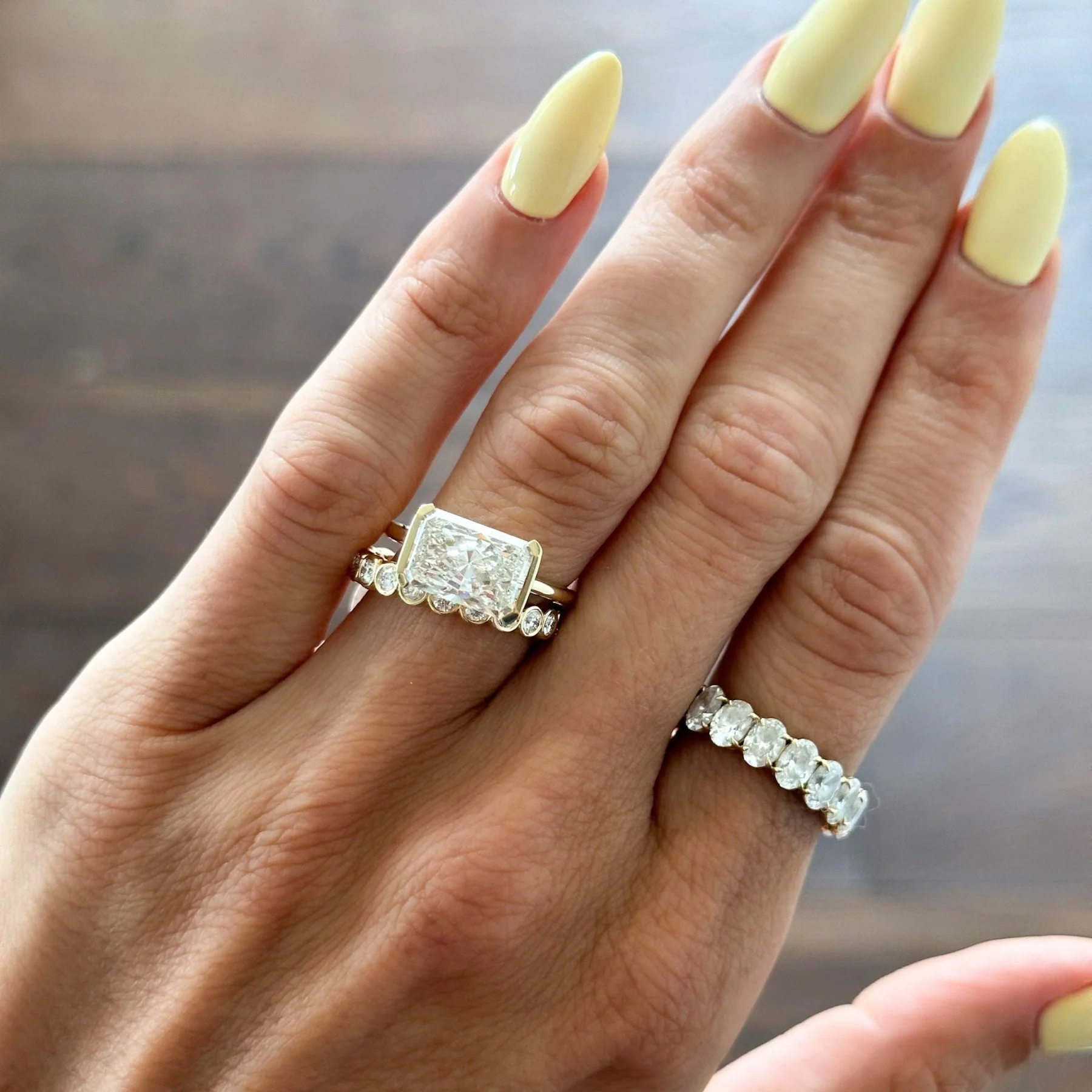 Baby Bezel Eternity Band with Rounds - Image 3