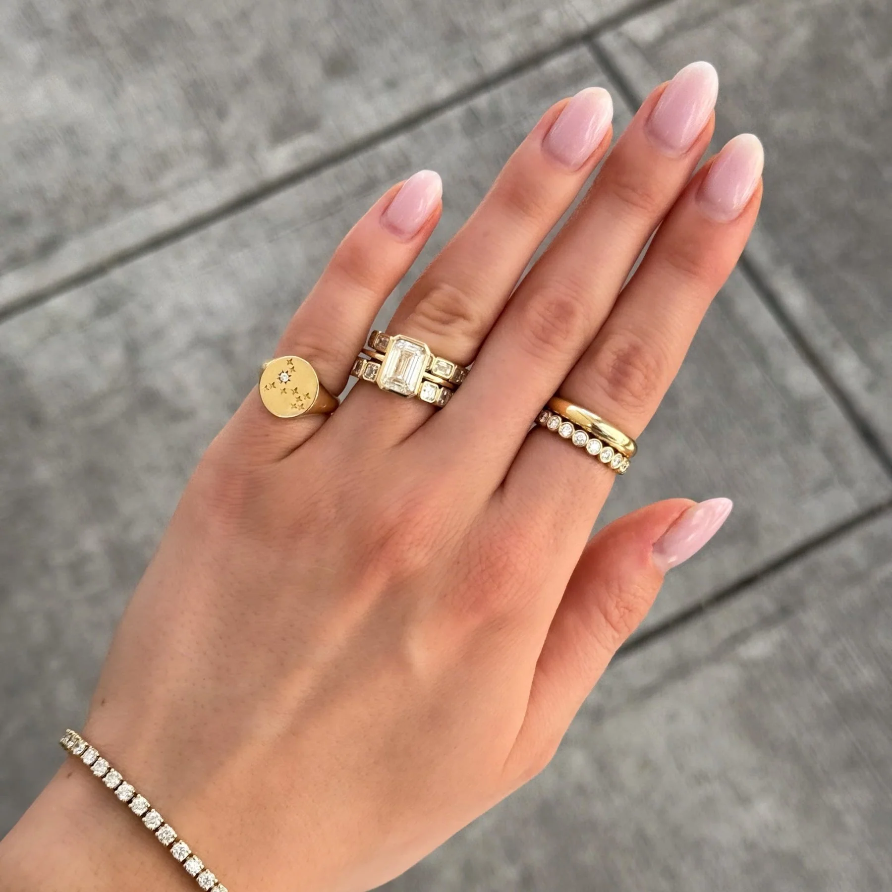 Baby Bezel Eternity Band with Rounds - Image 6