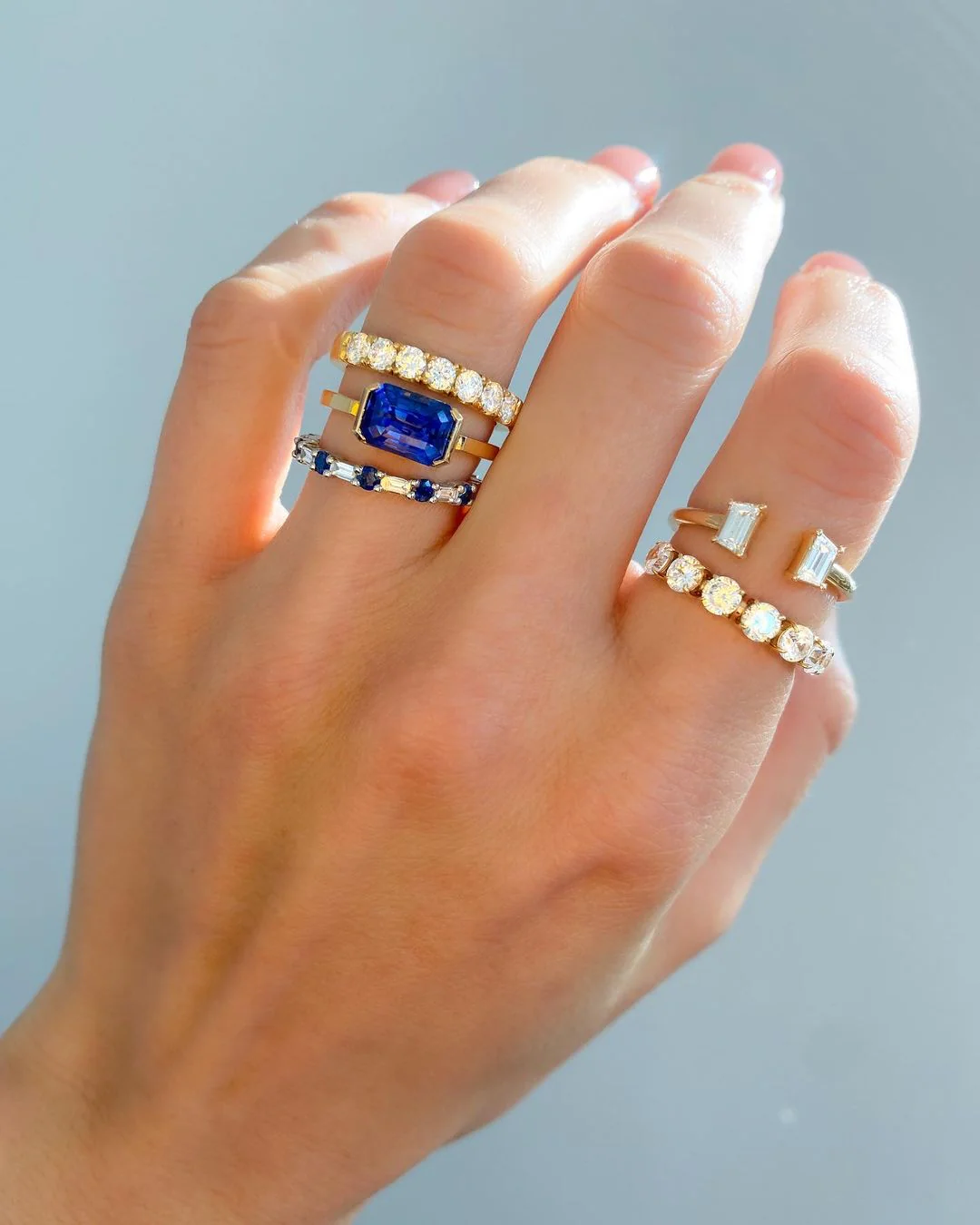Scorpio Baguette Diamond Wedding Band - Image 6