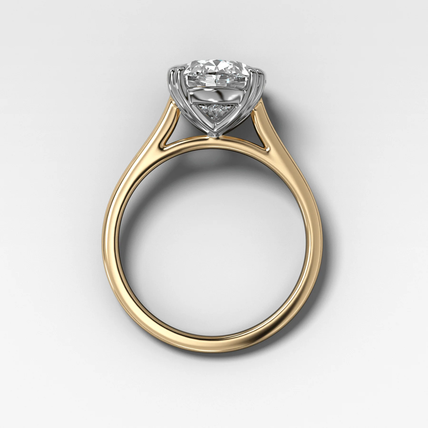 Signature Cathedral Solitaire Engagement Ring With 5.08ct Lab Grown Oval Cut Diamond - Image 3
