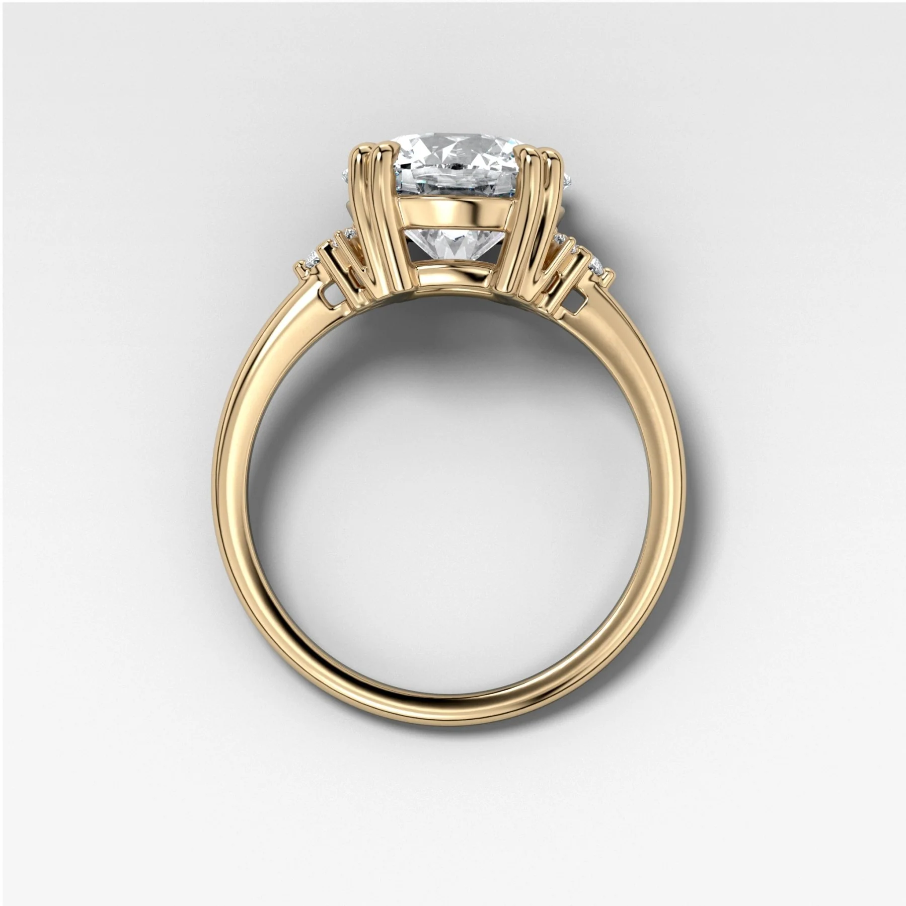 Signature Cluster Engagement Ring With Round Cut Diamond - Image 2