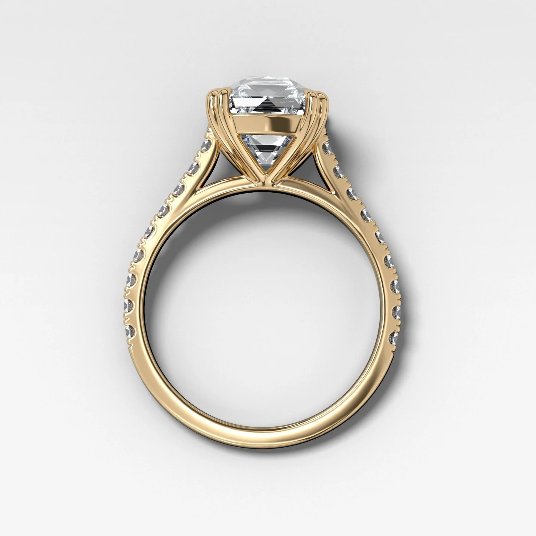 Signature Pavé Engagement Ring With Old Mine Cut Diamond - Image 2
