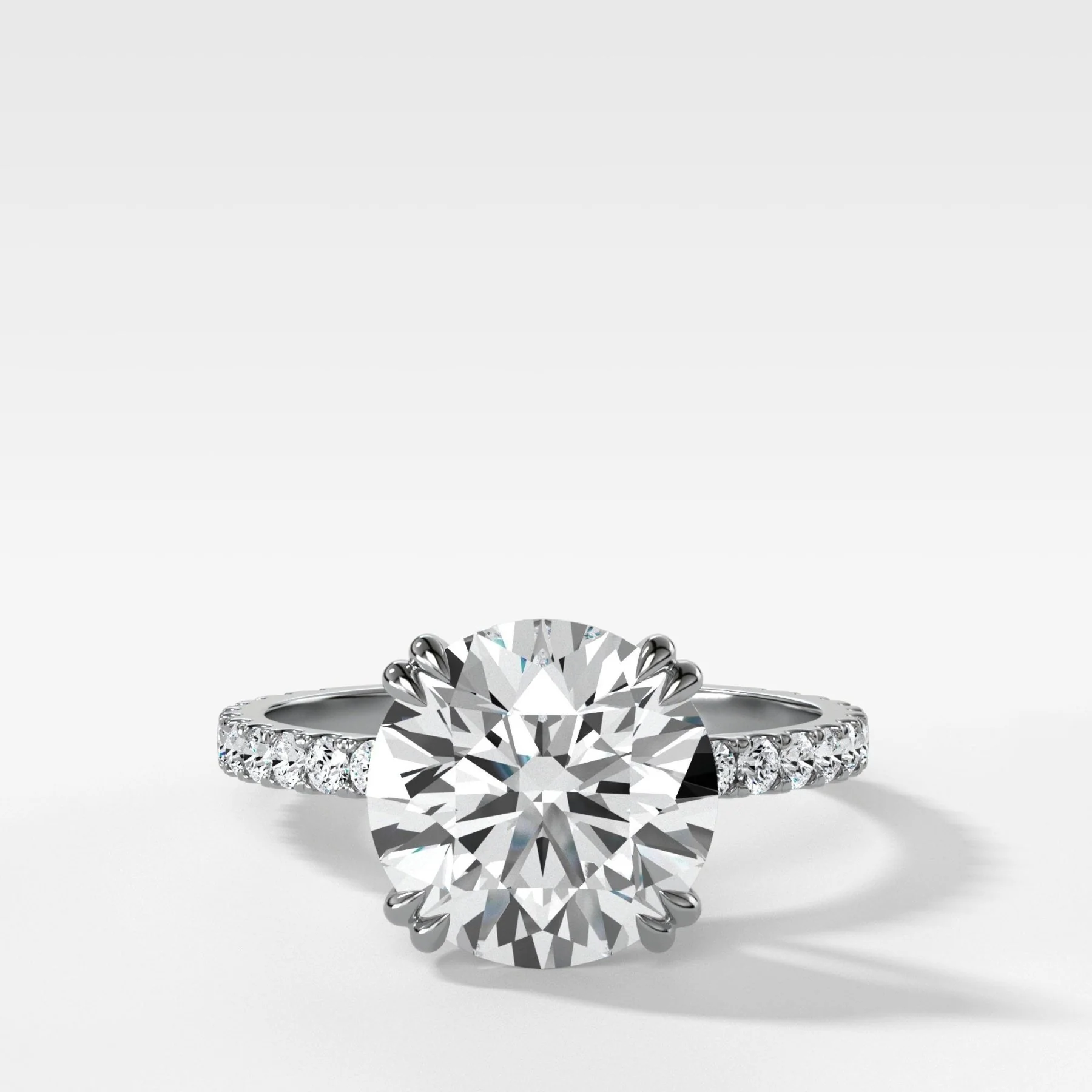 Signature Pavé Engagement Ring With Round Cut Diamond - Image 4