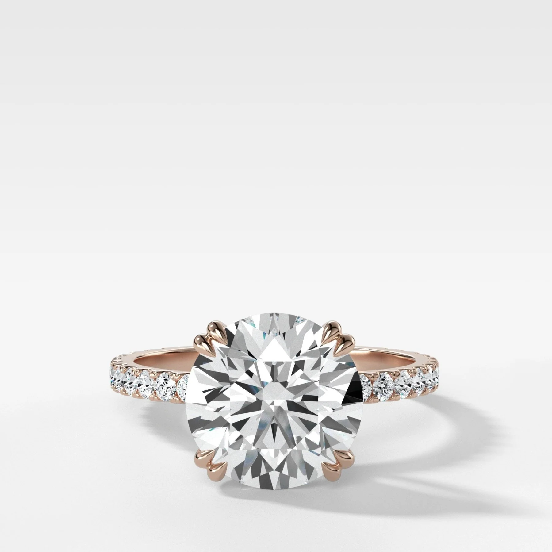 Signature Pavé Engagement Ring With Round Cut Diamond - Image 5