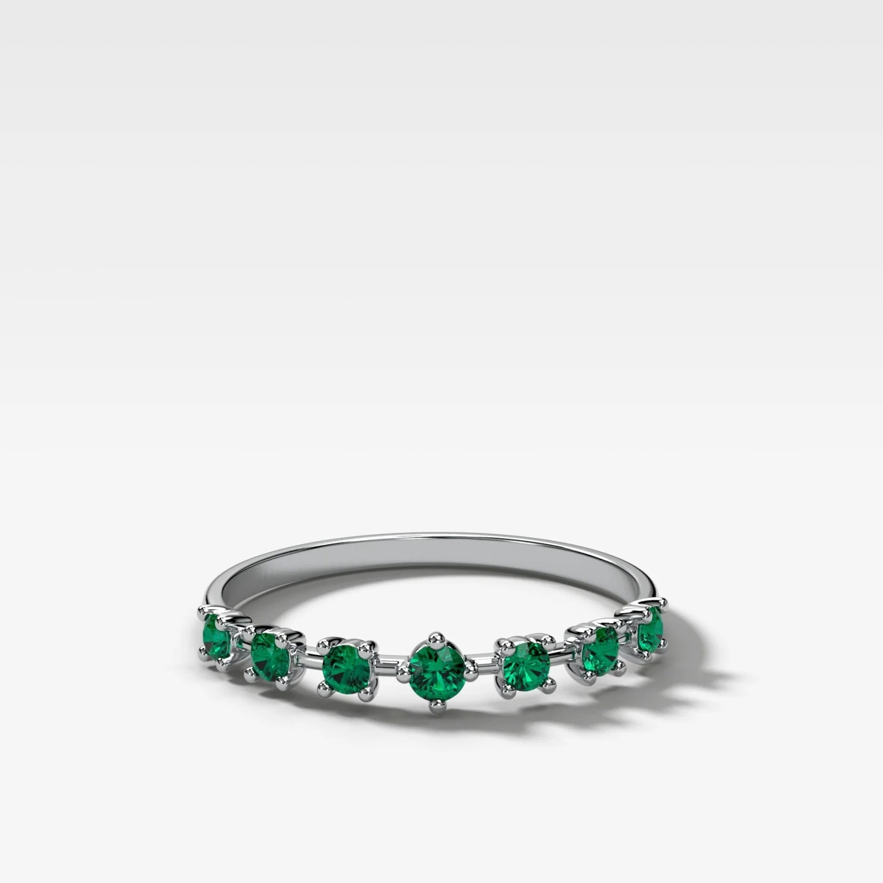 Starburst Emerald Wedding Band - Image 4