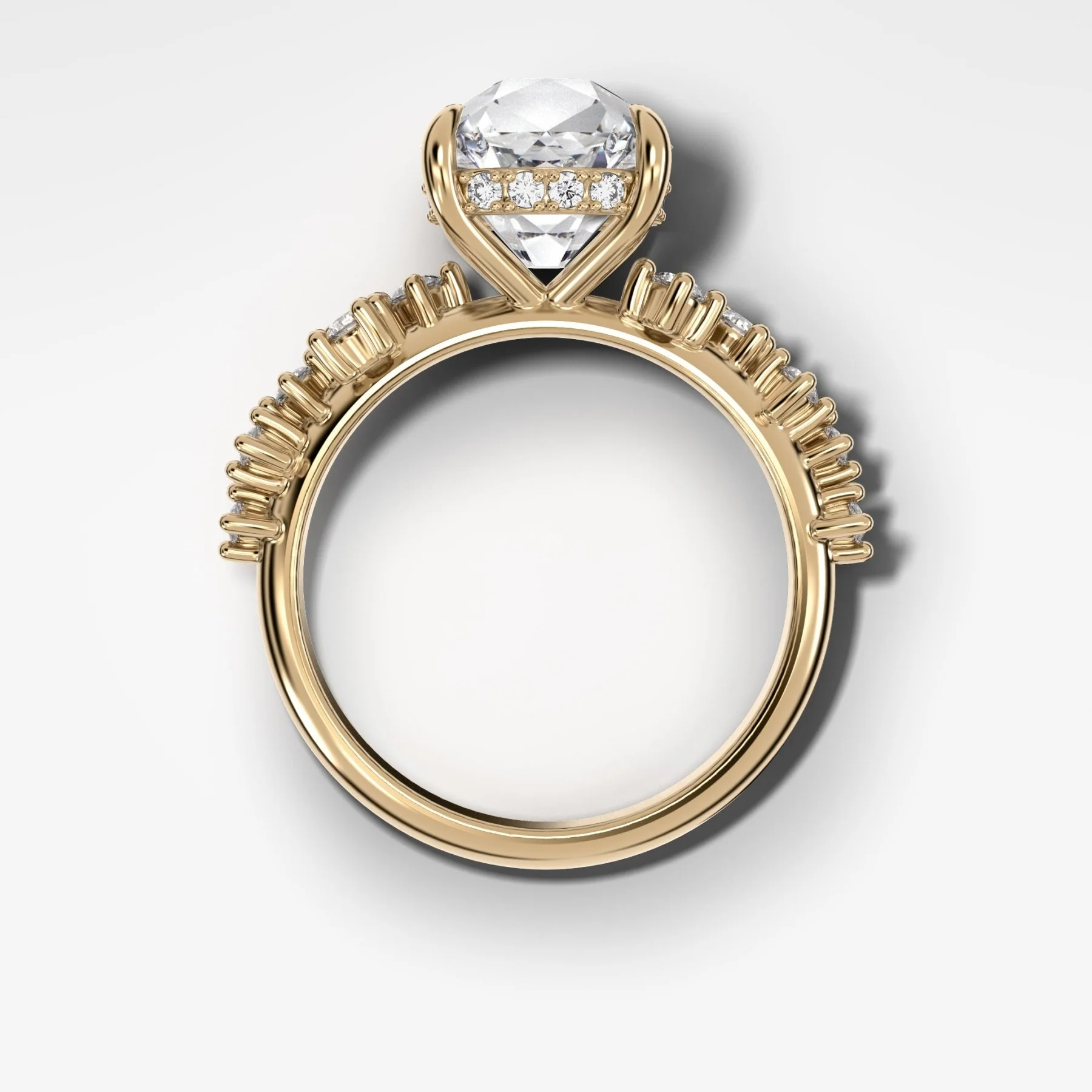 Starfire Engagement Ring with Old Mine Cut Diamond - Image 2