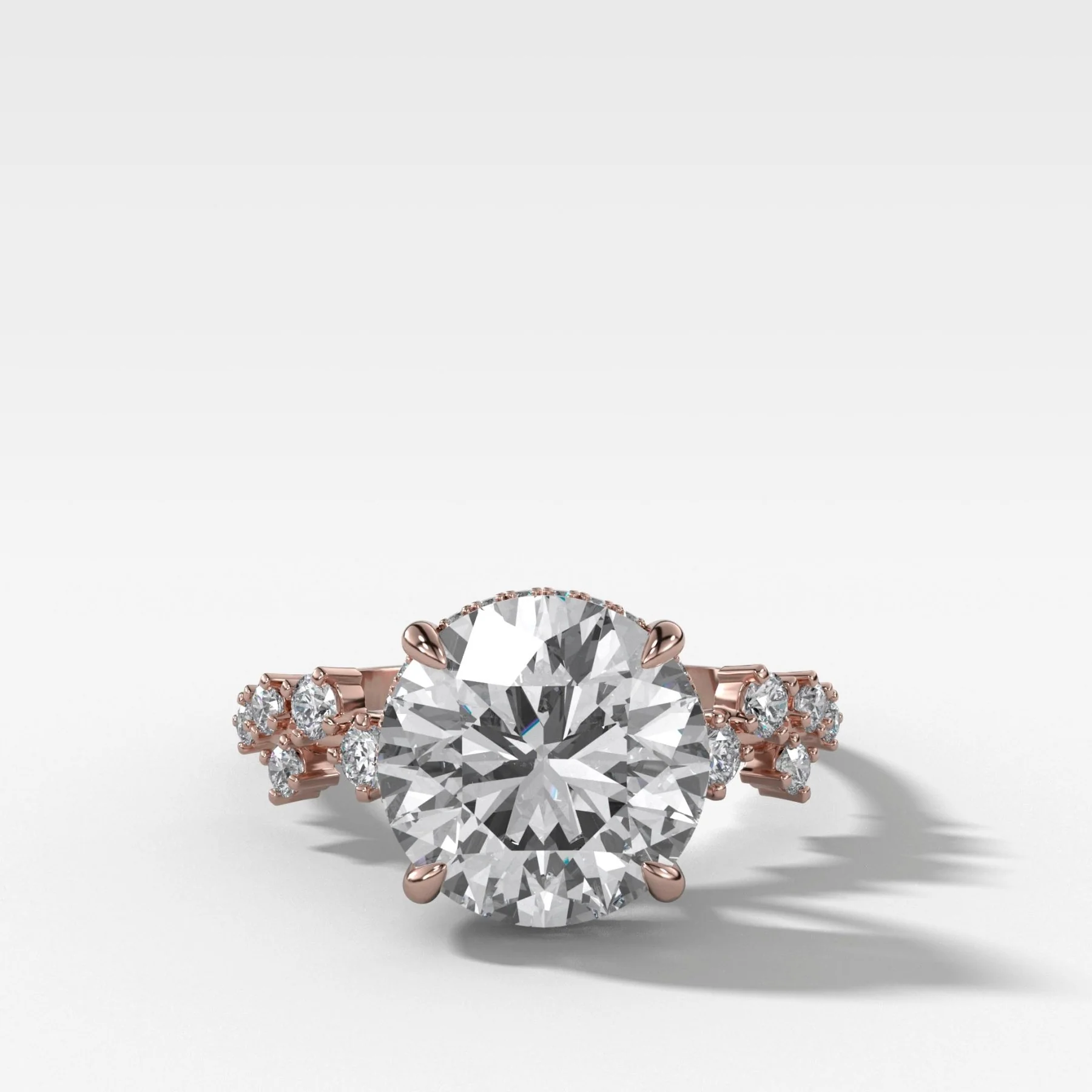 Starfire Engagement Ring with Round Cut Diamond - Image 5