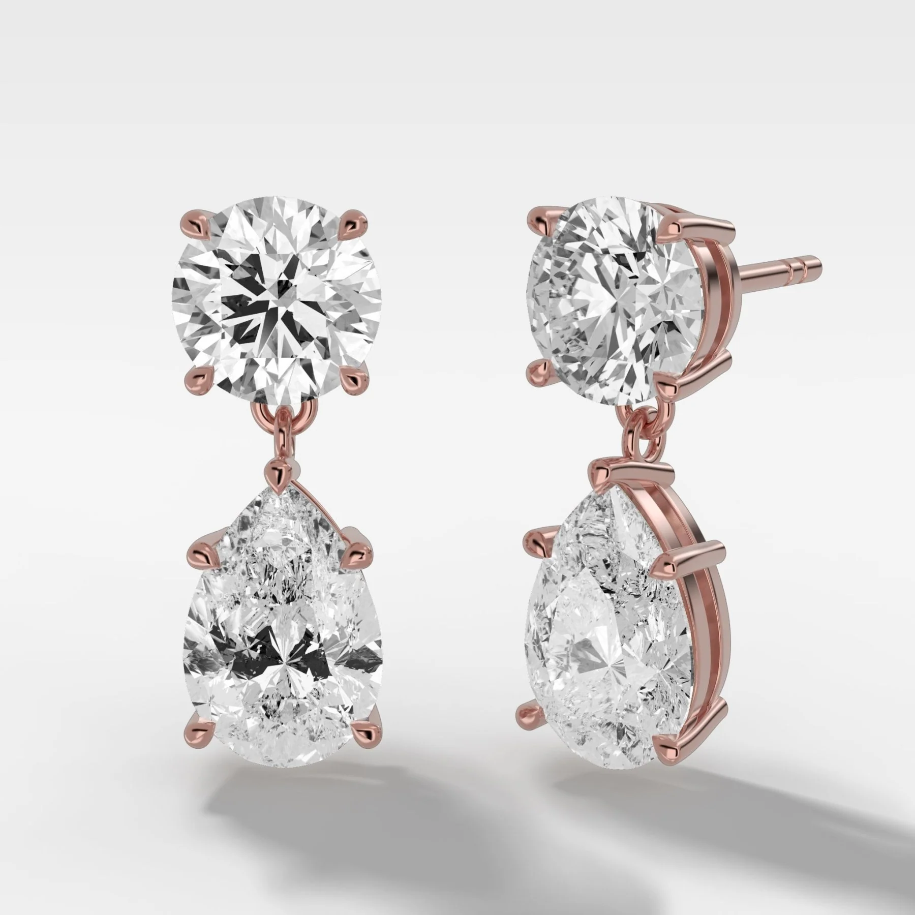 Teardrop Diamond Earrings - Image 4