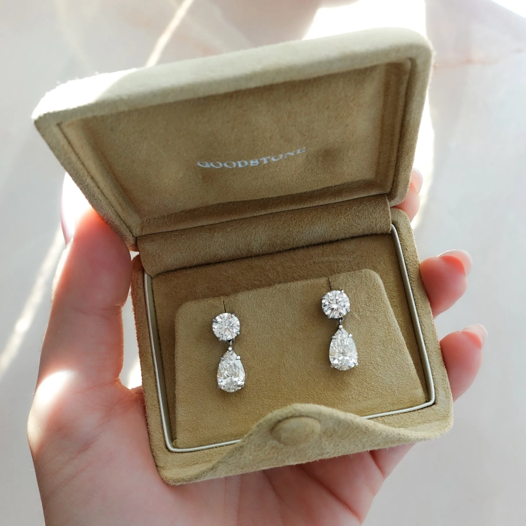 Teardrop Diamond Earrings - Image 5