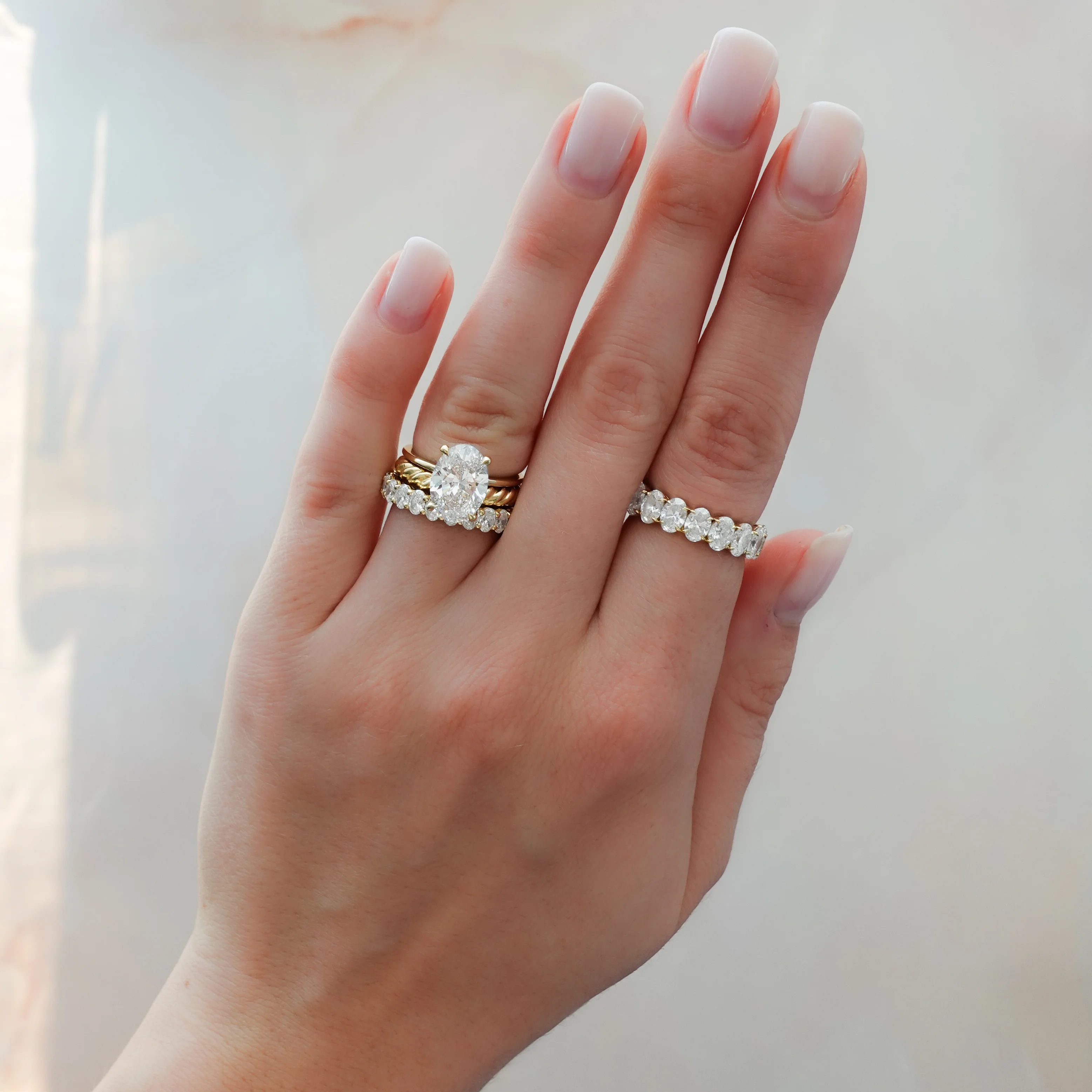 Thin + Simple Solitaire Engagement Ring With Oval Cut Diamond - Image 9