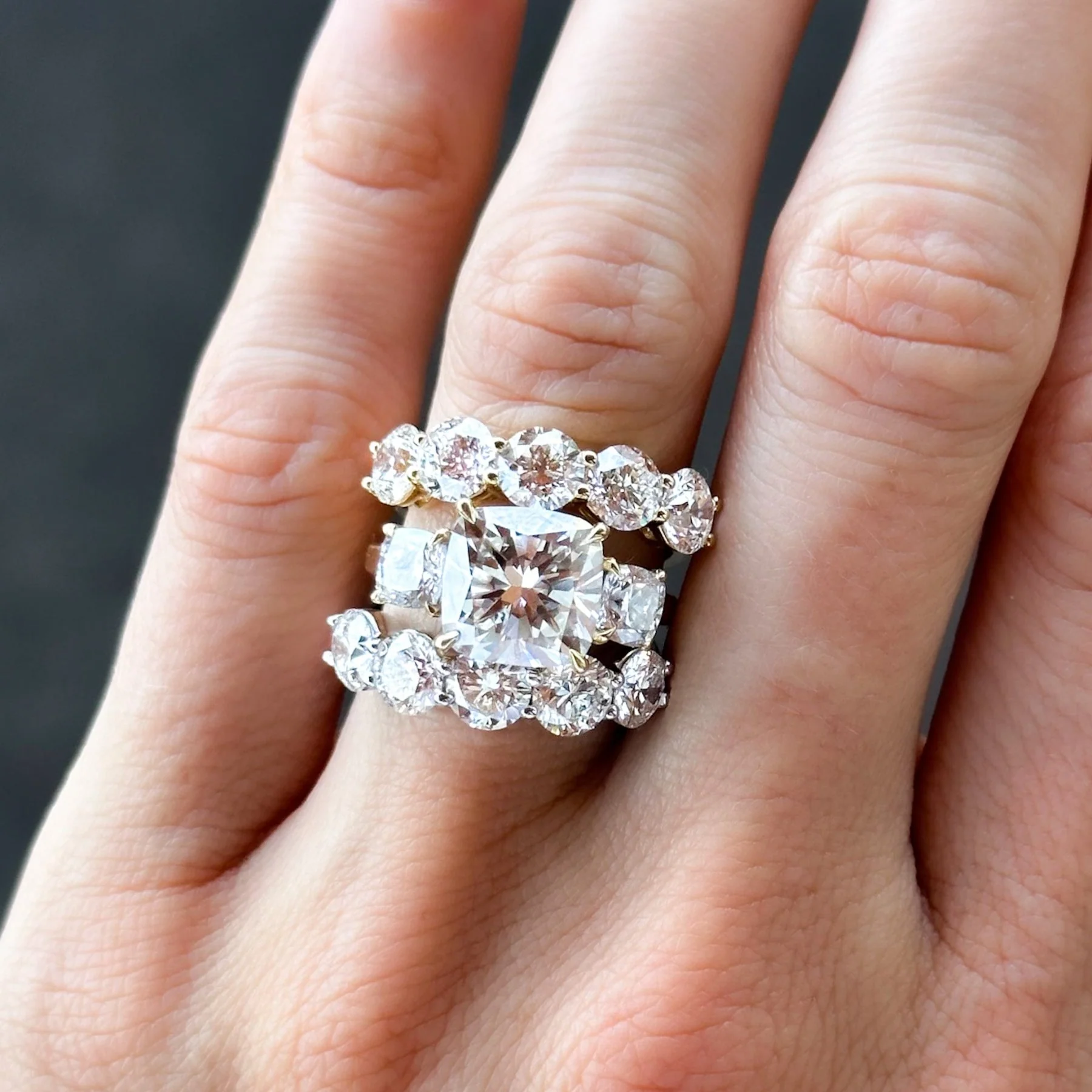 Five Stone Shared Prong Diamond Band With Round Cuts (2.50ctw) - Image 6