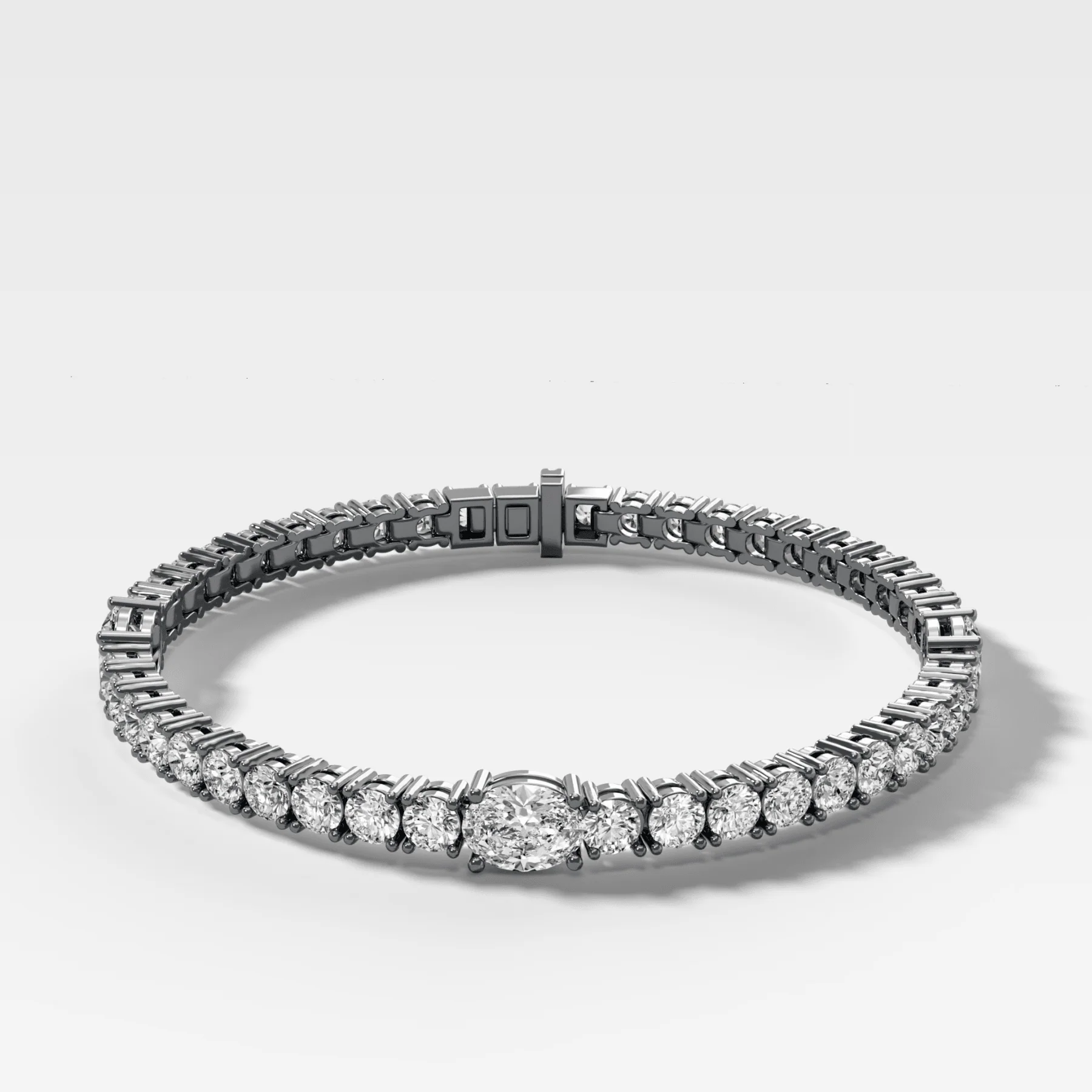 Triplet Oval Cut Tennis Bracelet (10.00 carat) - Image 2