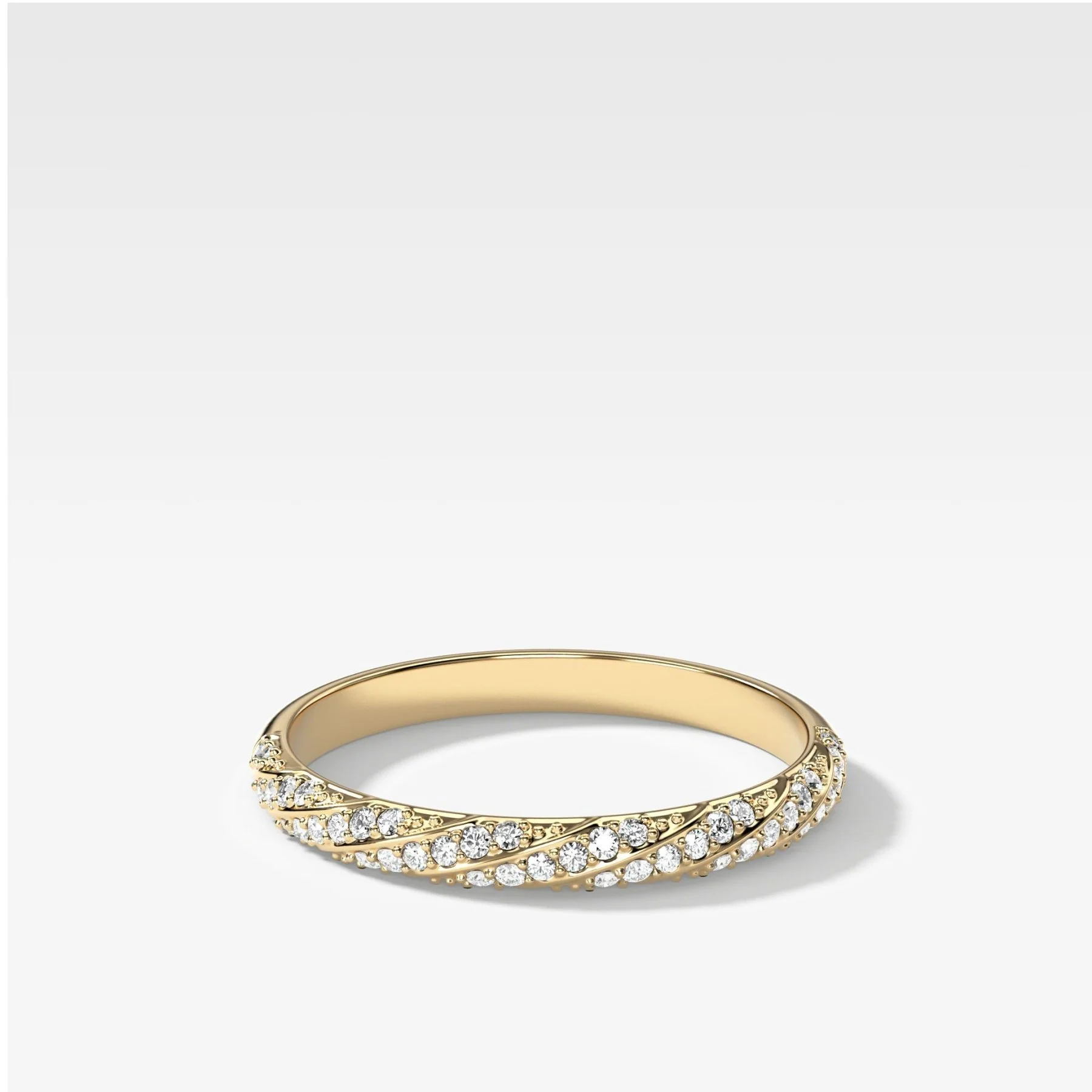 Twisted Pavé Wedding Band