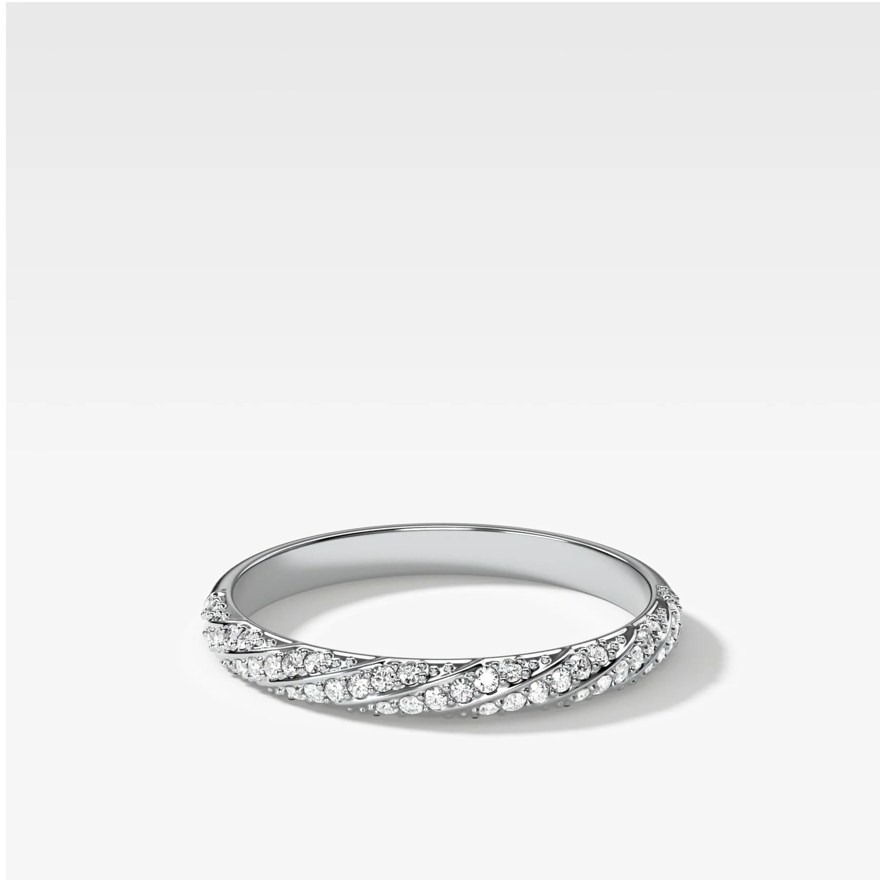 Twisted Pavé Wedding Band - Image 2