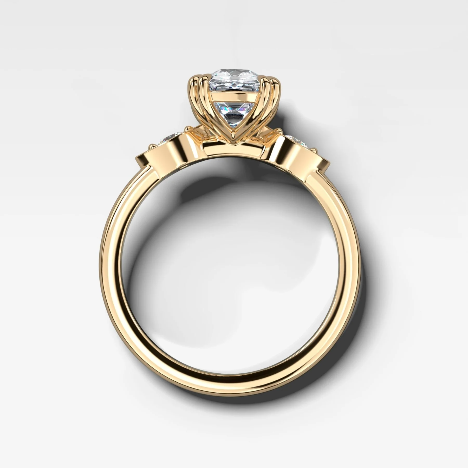 Vintage Ridge Engagement Ring set with 2.01ct Lab Grown Old Mine Cut Diamond - Image 3
