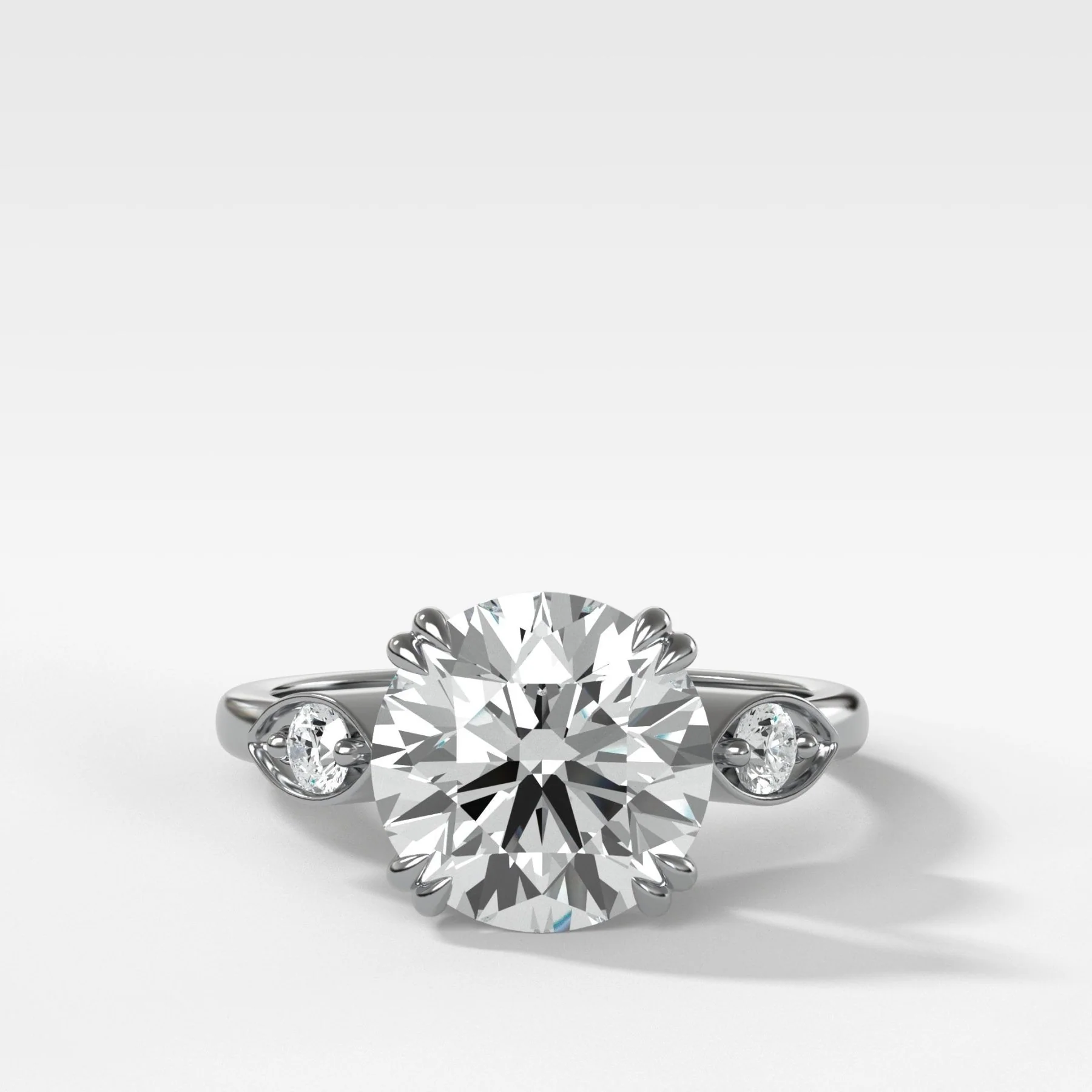 Vintage Ridge Shank Diamond Engagement Ring With Old Euro Cut Diamond - Image 2