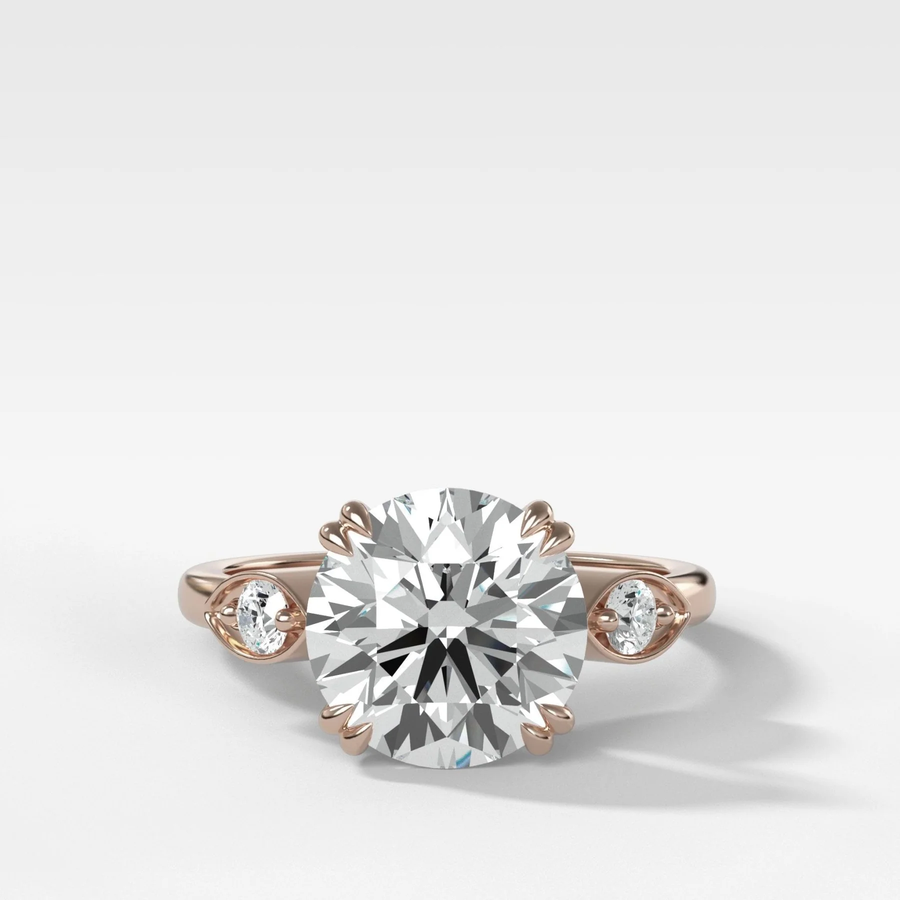 Vintage Ridge Shank Diamond Engagement Ring With Old Euro Cut Diamond - Image 3