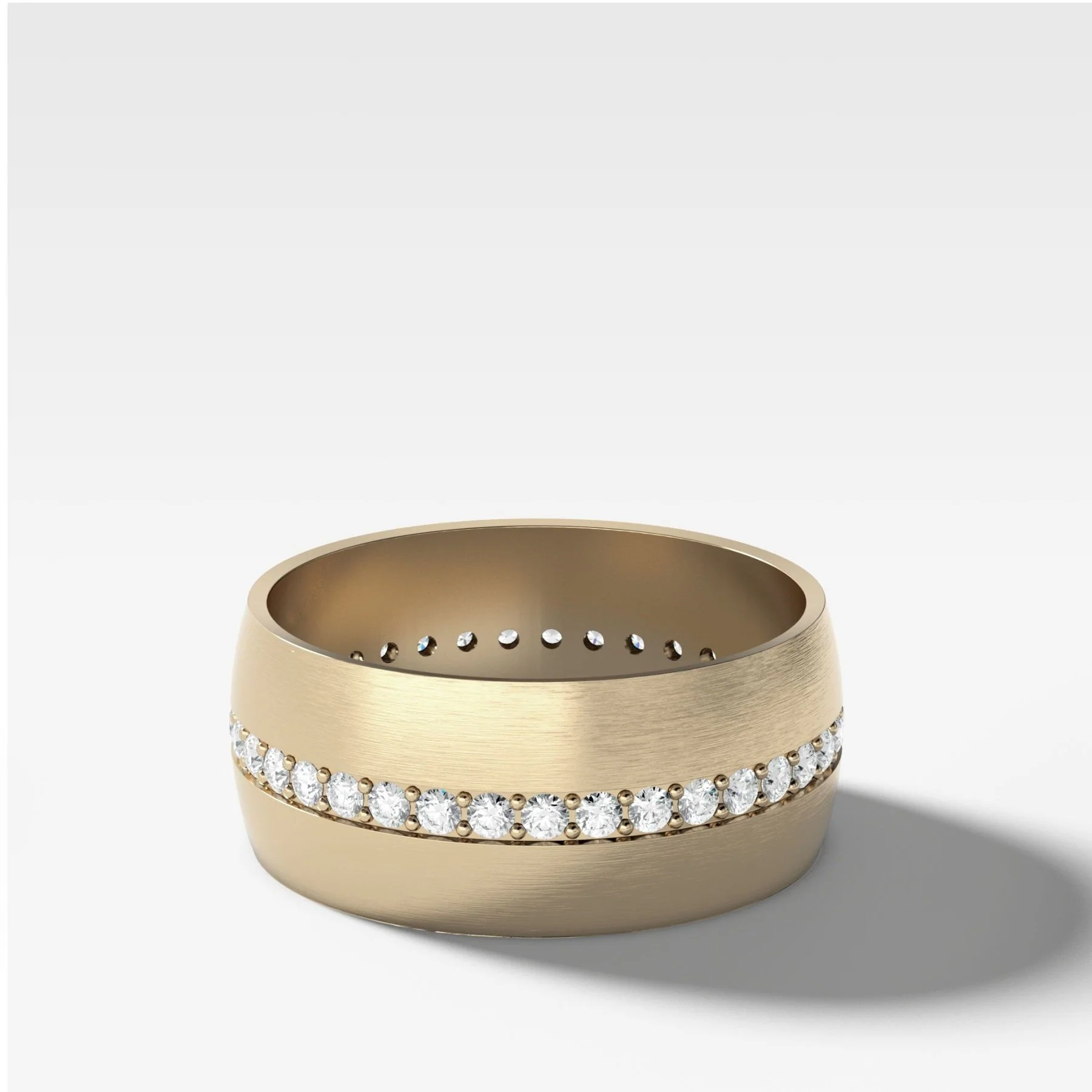 Wide Dome Diamond Pavé Eternity Band