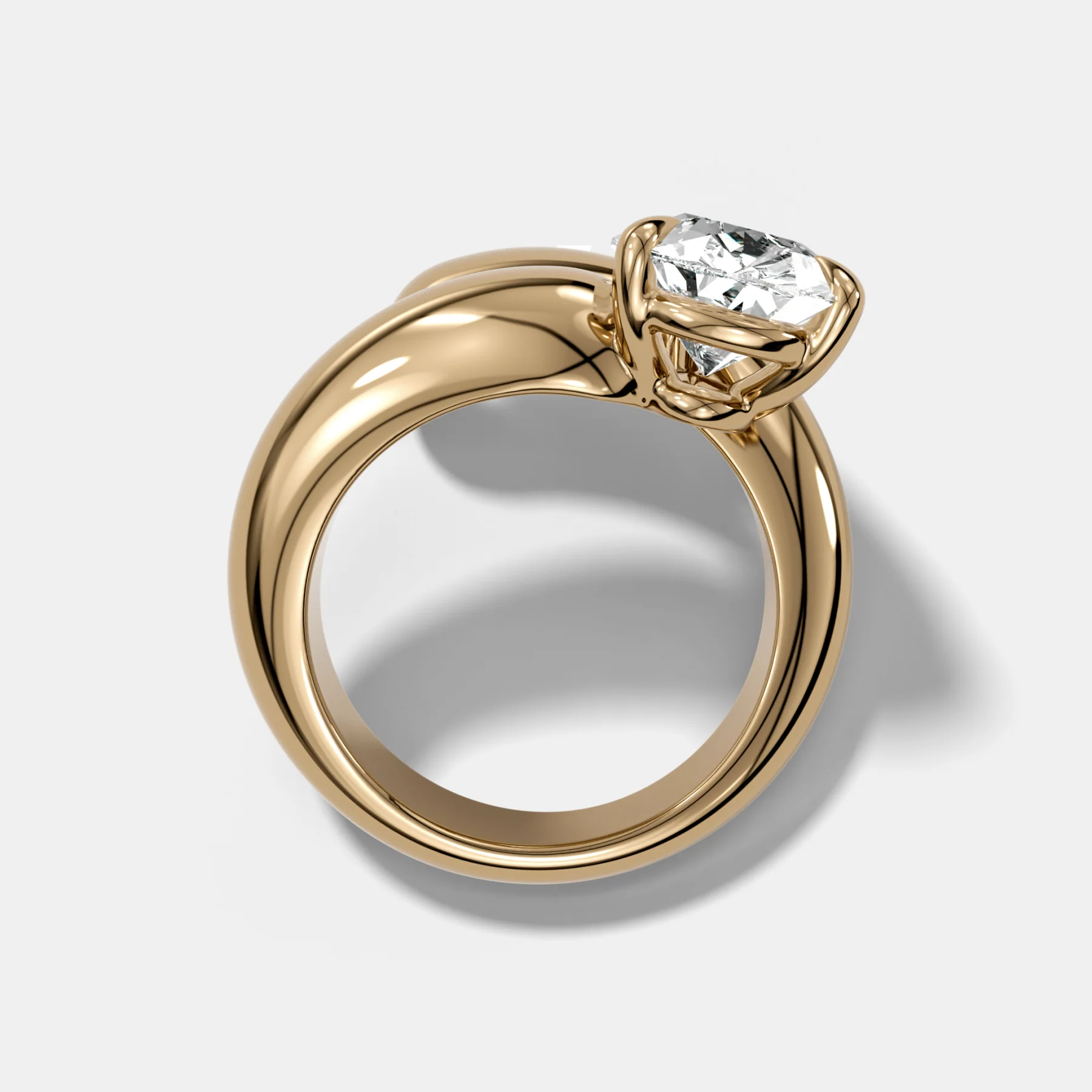 Wrap Engagement Ring with Pear Cut Diamond - Image 2