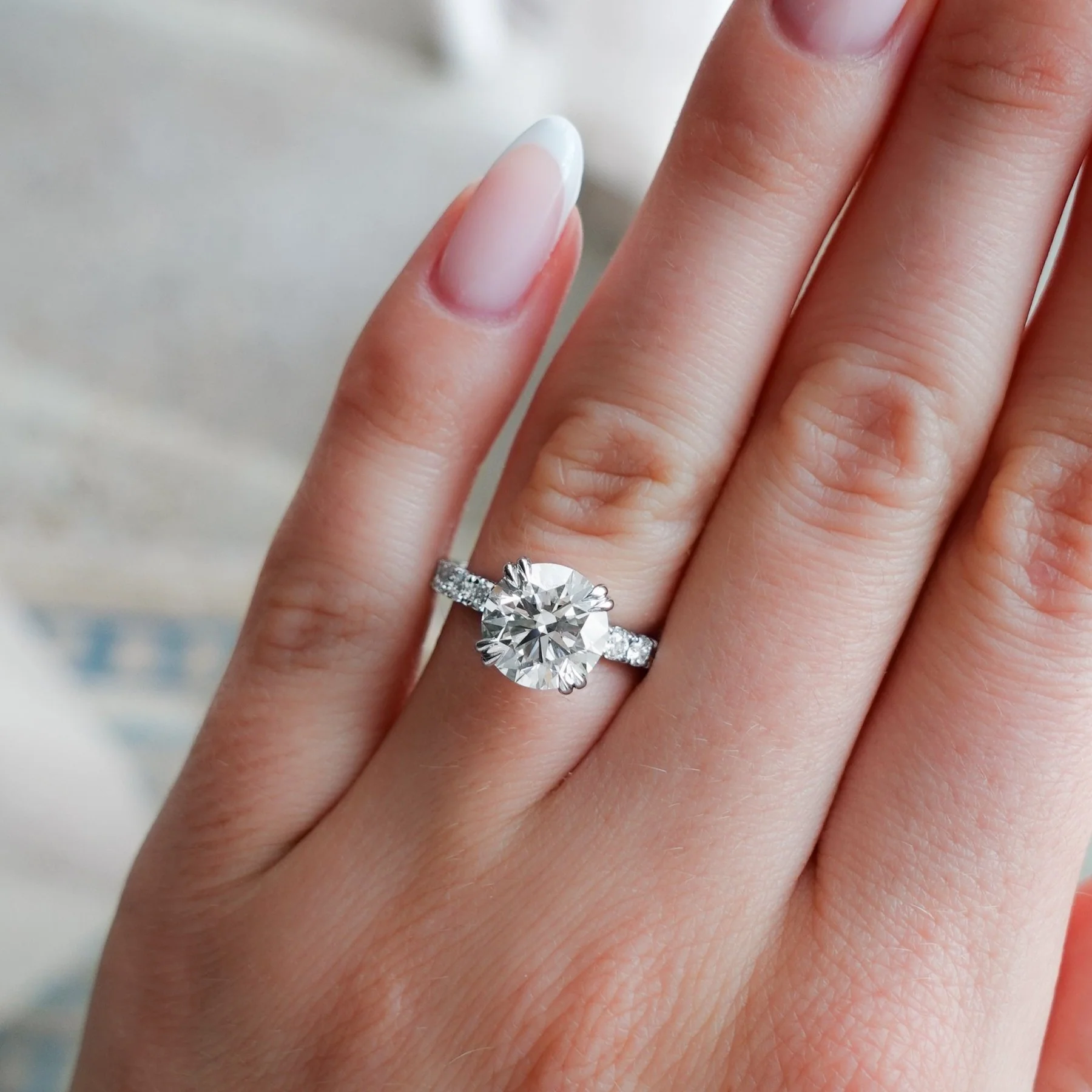 Zenith Engagement Ring With Round Cut Diamond - Image 3