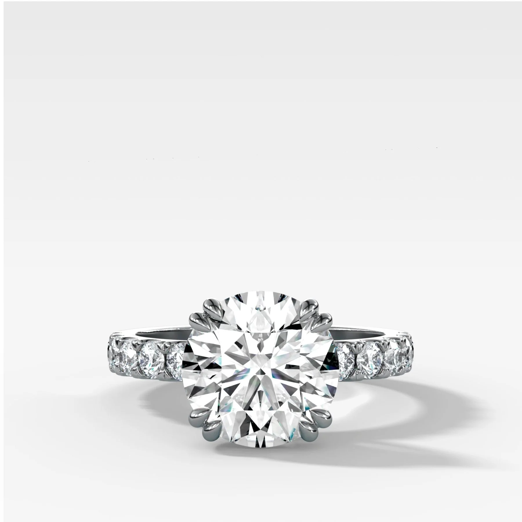 Zenith Engagement Ring With Round Cut Diamond - Image 4
