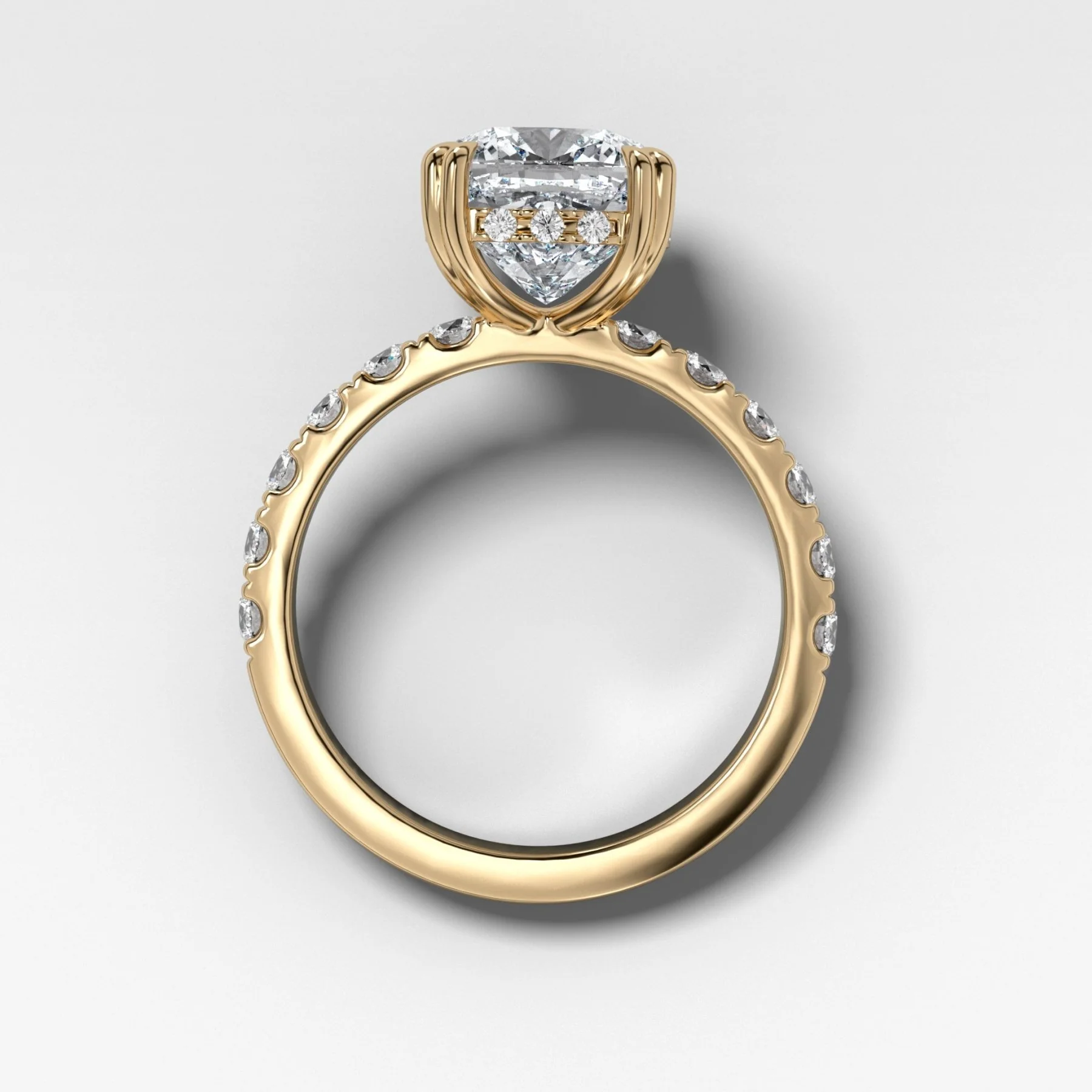 Zenith Engagement Ring With Cushion Cut Diamond - Image 2