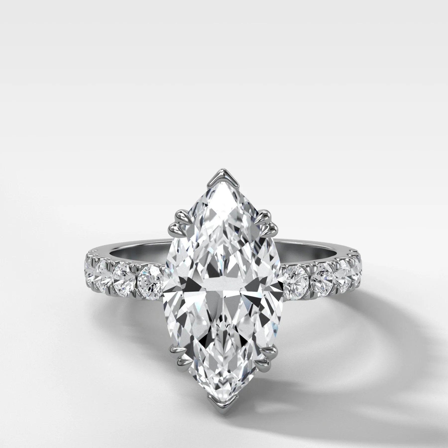 Zenith Engagement Ring With Marquise Cut Diamond - Image 4