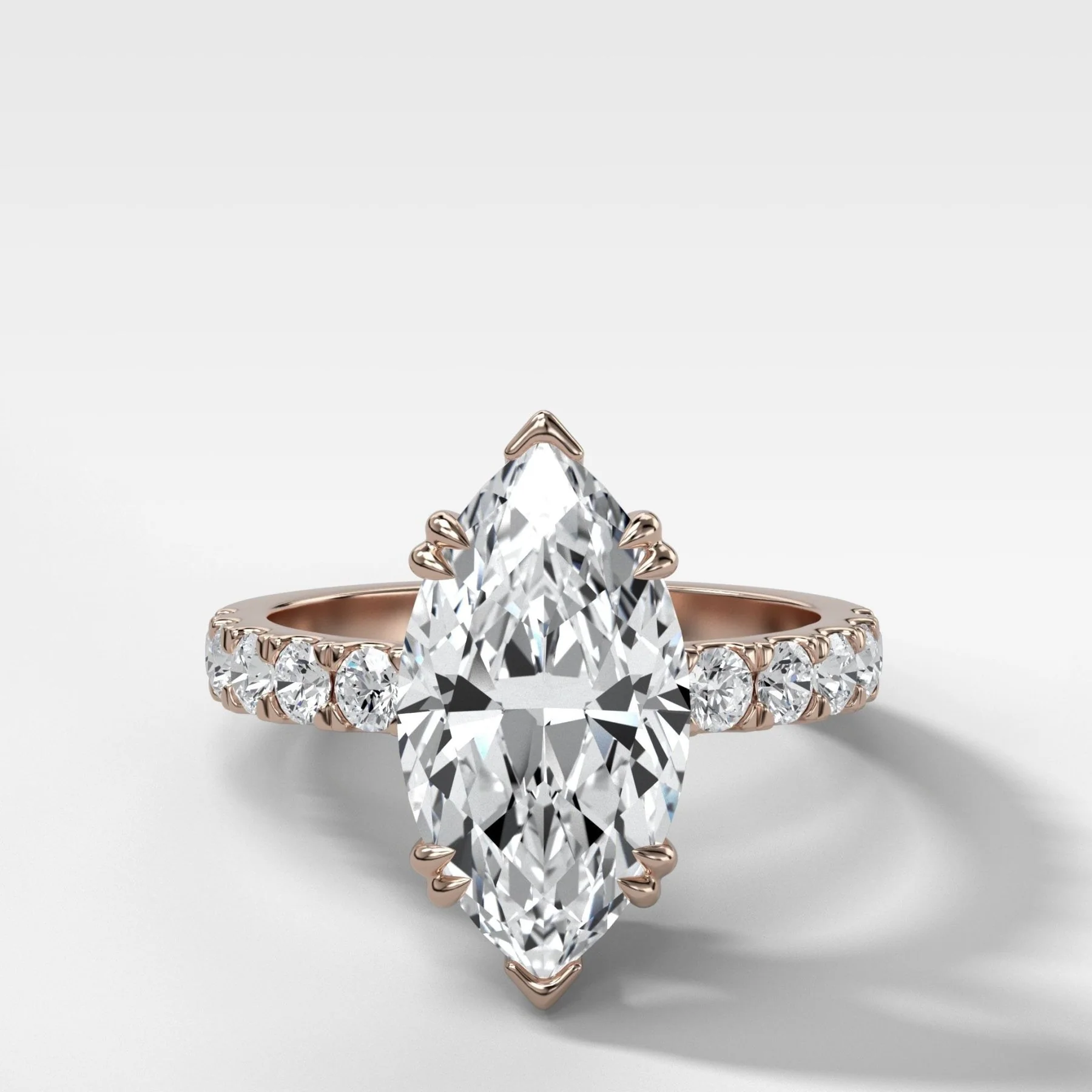Zenith Engagement Ring With Marquise Cut Diamond - Image 5