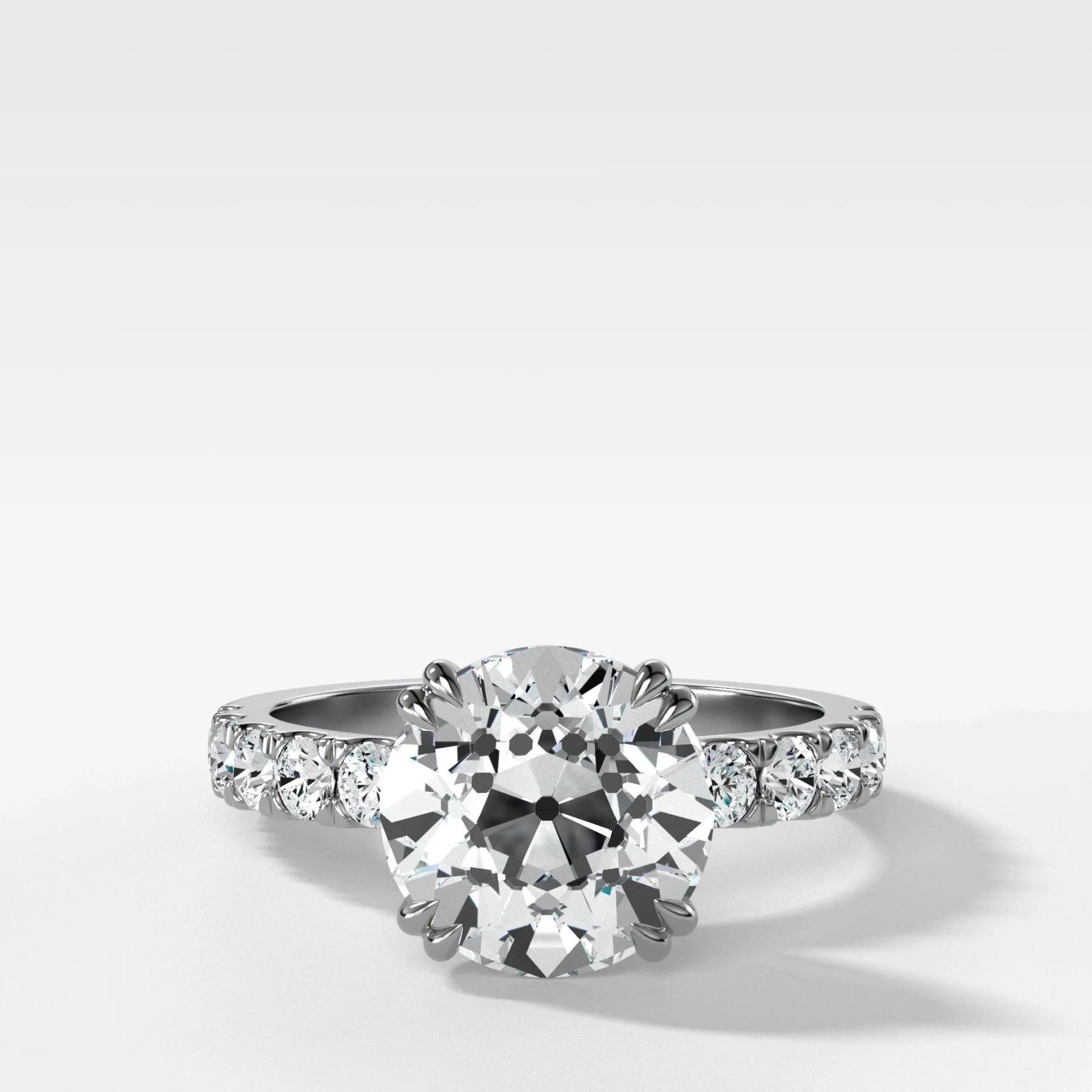 Zenith Engagement Ring With Old Euro Cut Diamond - Image 3