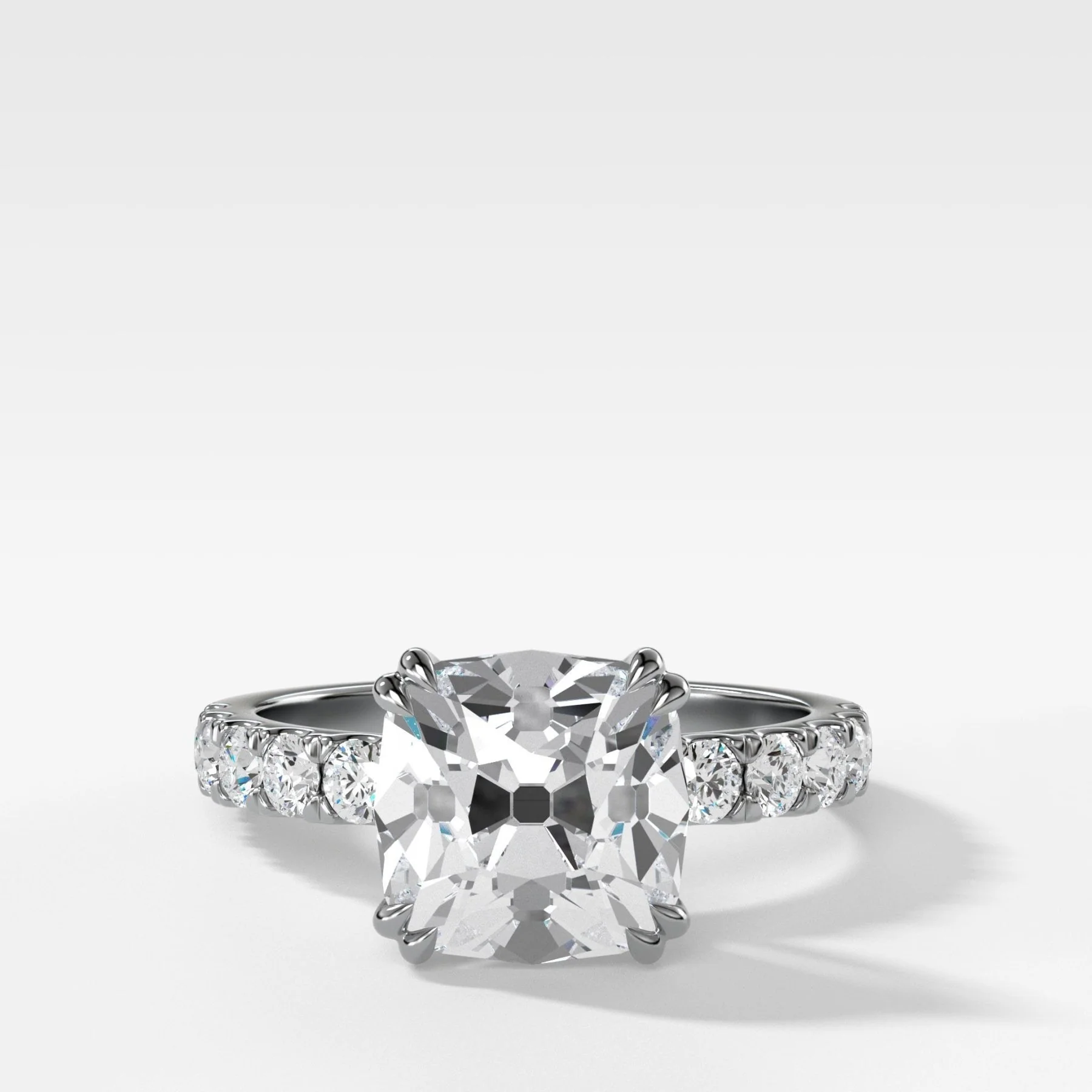 Zenith Engagement Ring With Old Mine Cut Diamond - Image 3