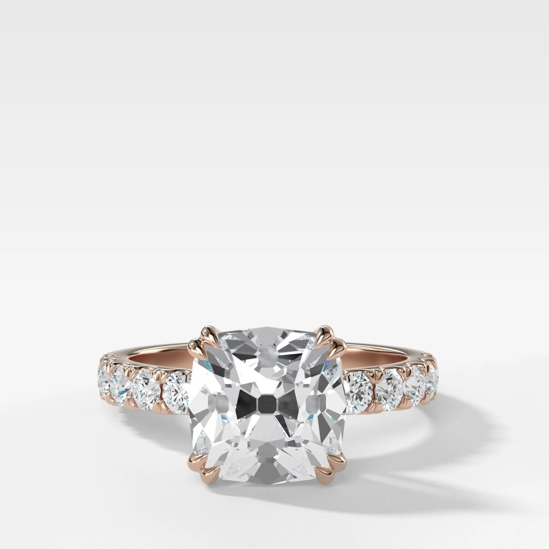 Zenith Engagement Ring With Old Mine Cut Diamond - Image 4