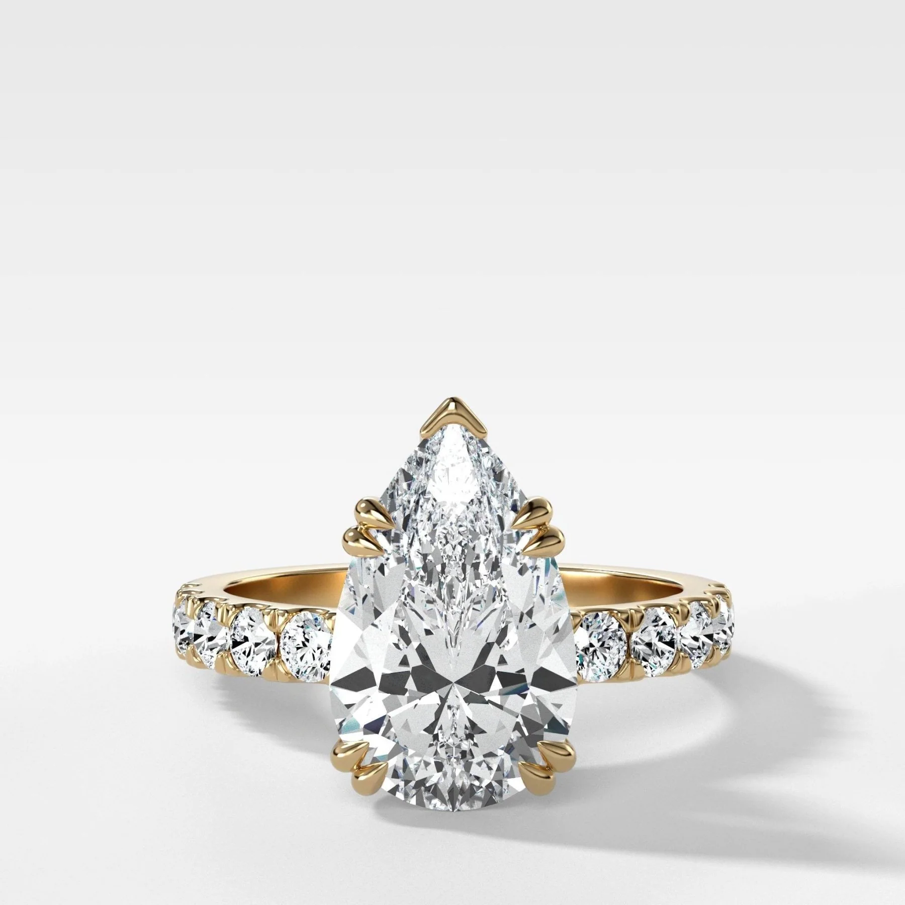 Zenith Engagement Ring With Pear Cut Diamond